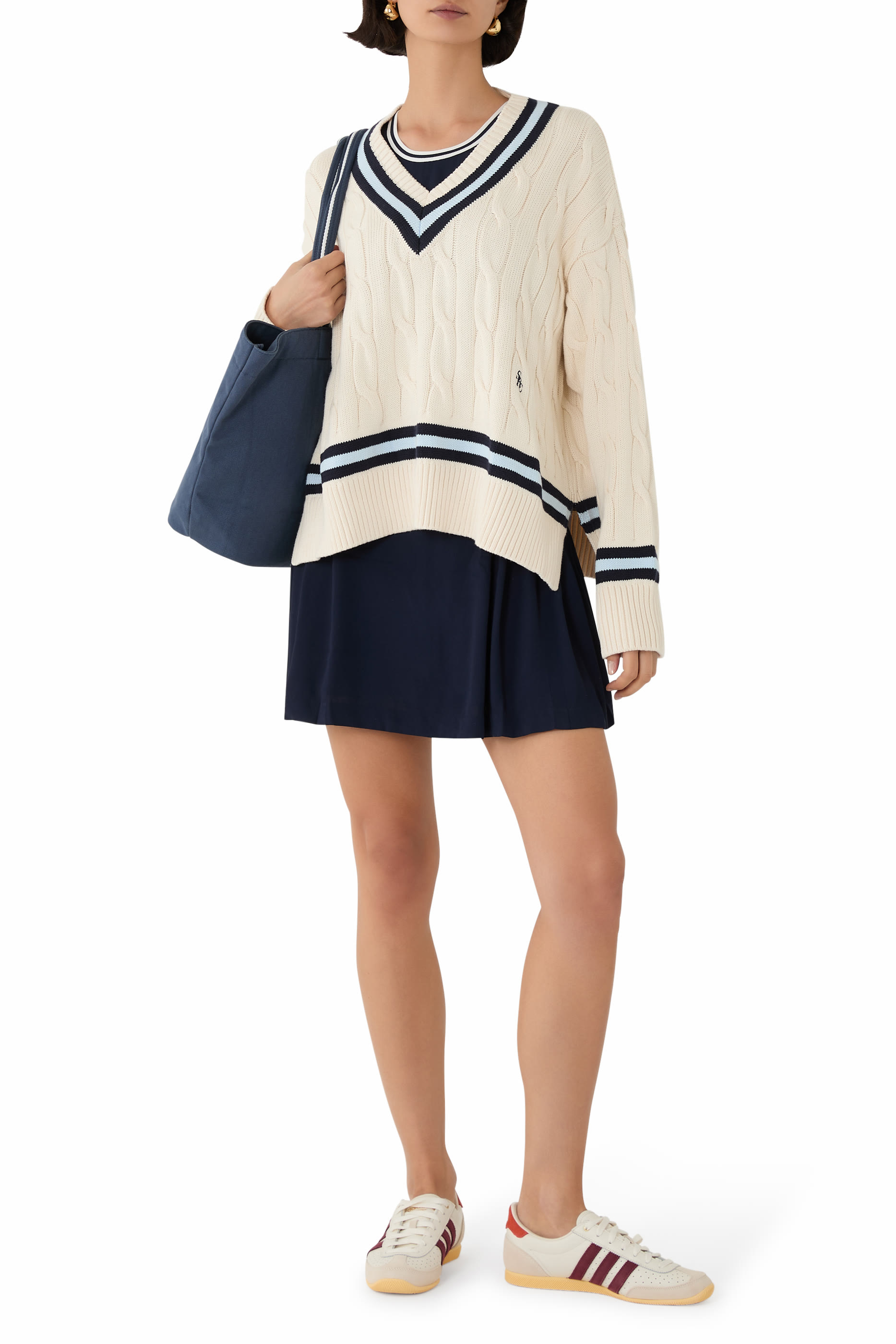 SRC Cableknit V-Neck Sweater