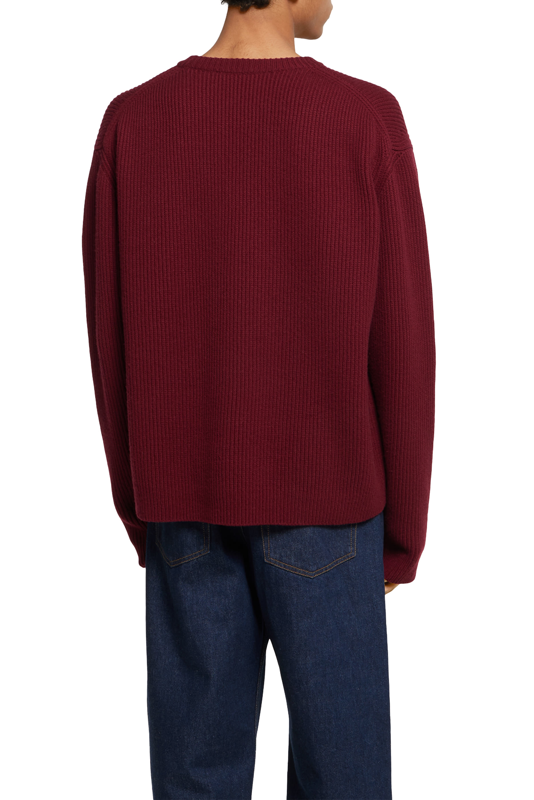 Wool Cashmere Rib Knit Sweater 