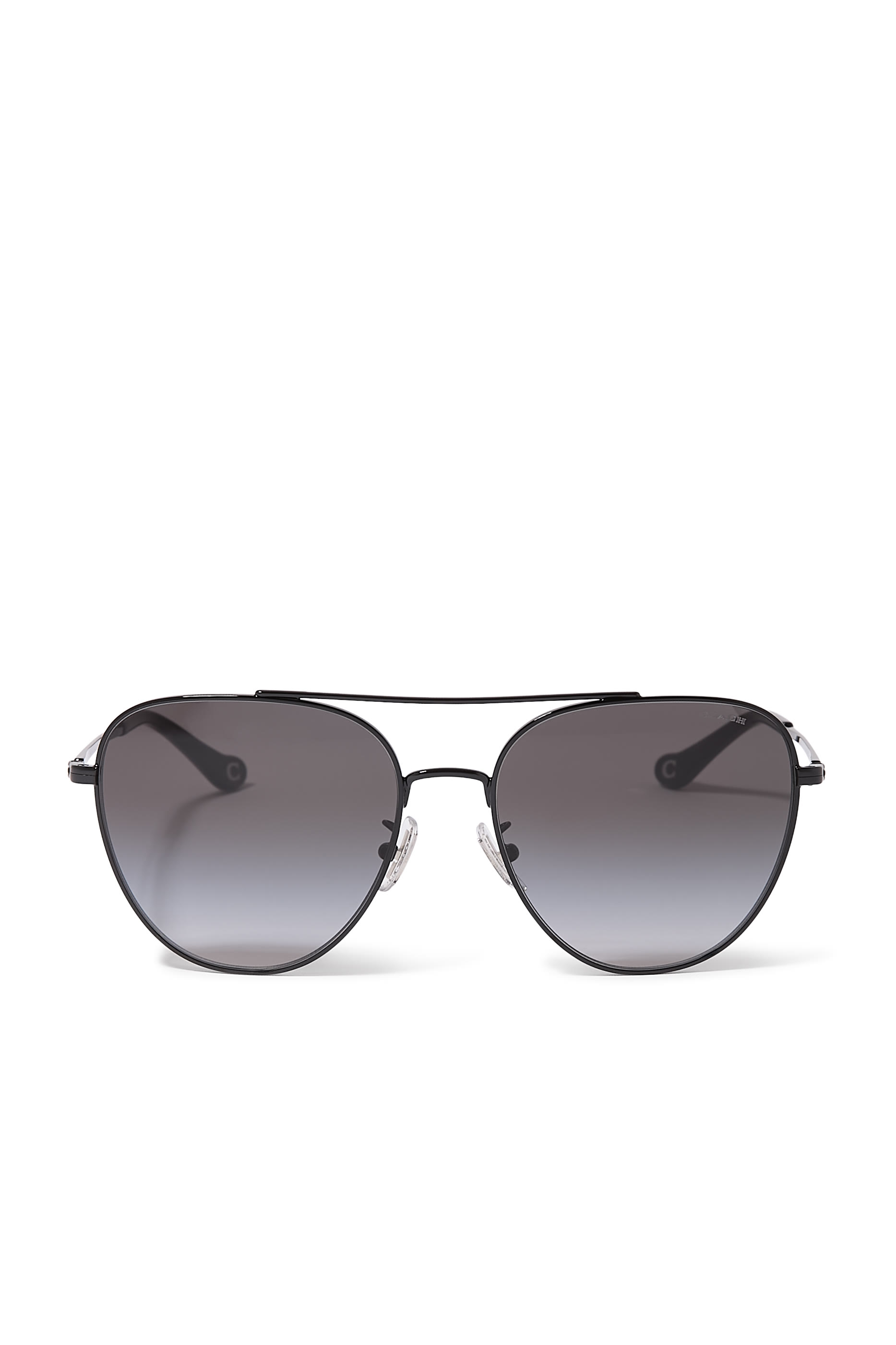 Pilot Aviator Frame C Logo Temple Sunglasses