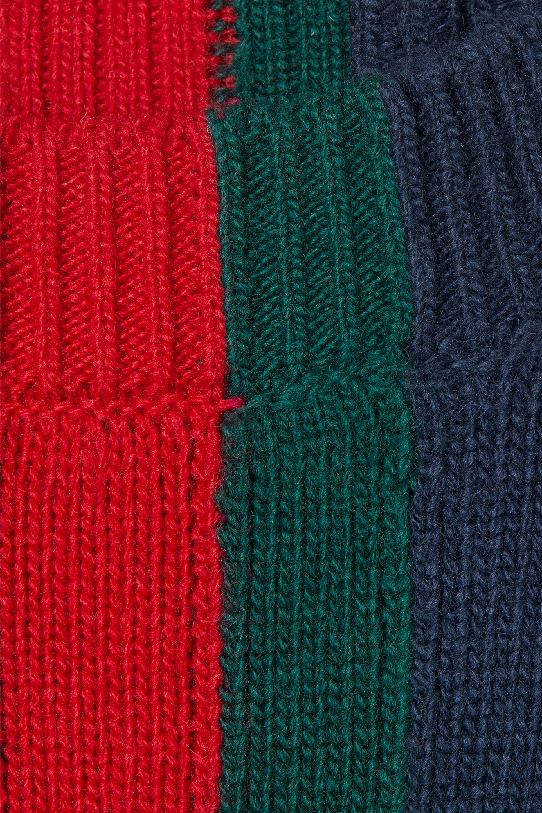 Web Intarsia Fine Knit Wool Sweater