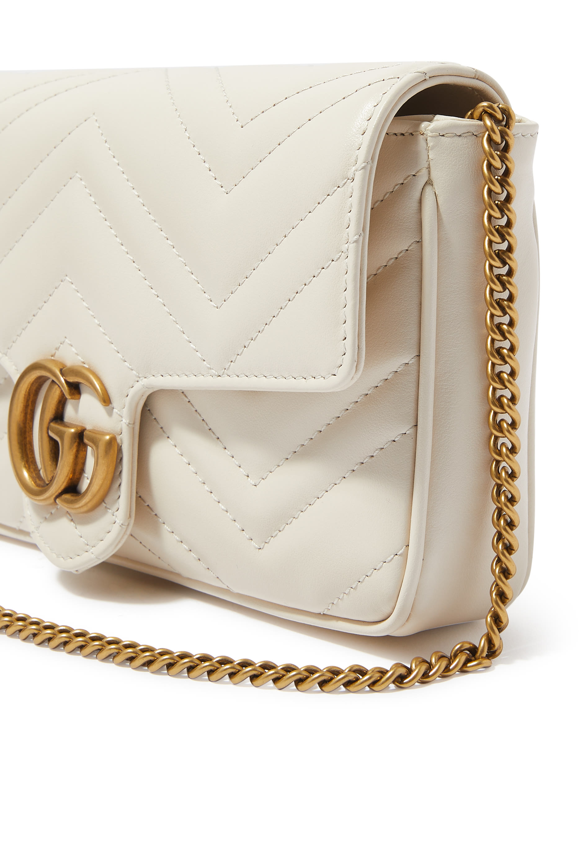 GG Marmont Mini Card Case Chain Wallet