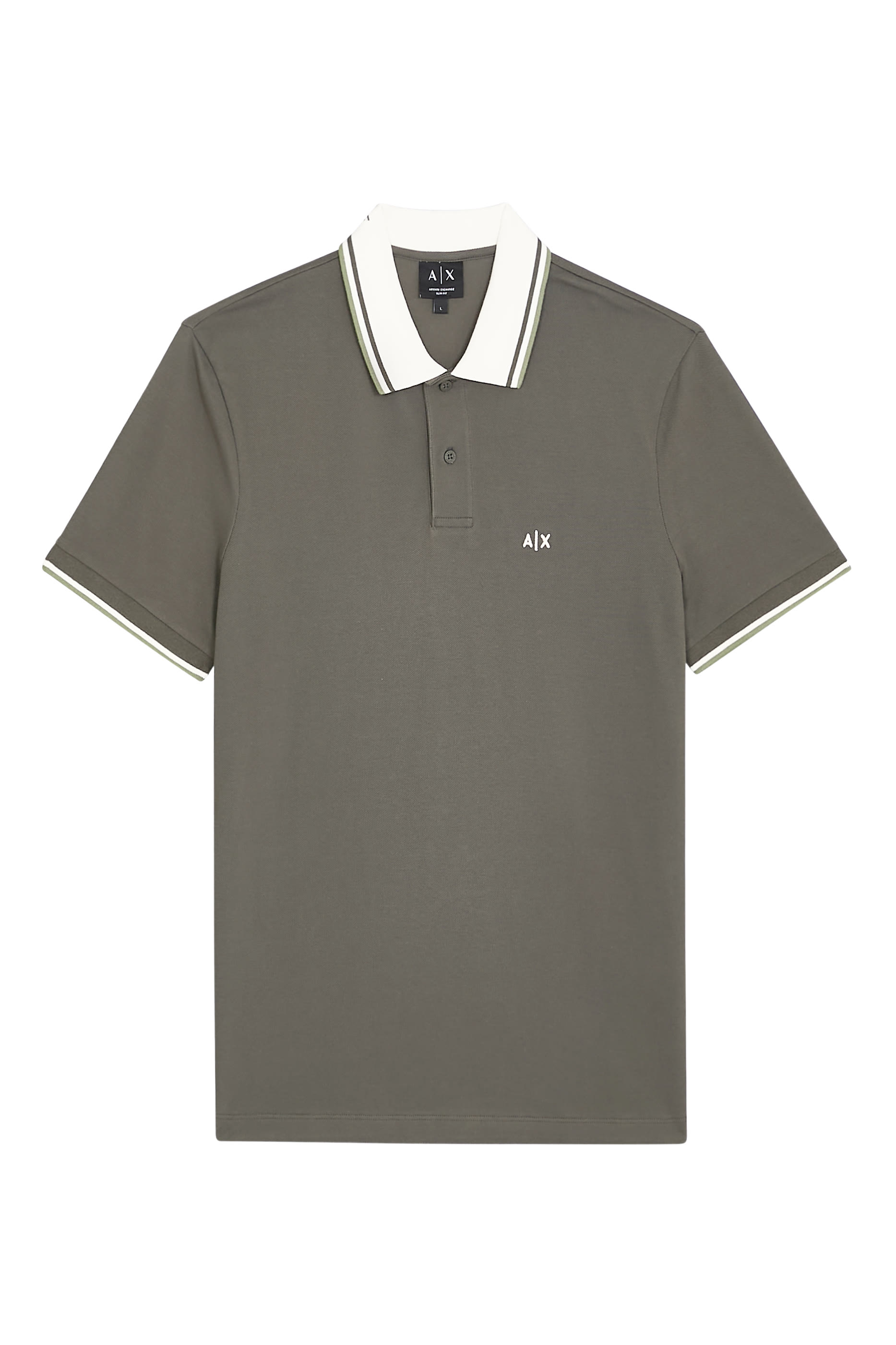 AX Logo Cotton Polo Shirt 