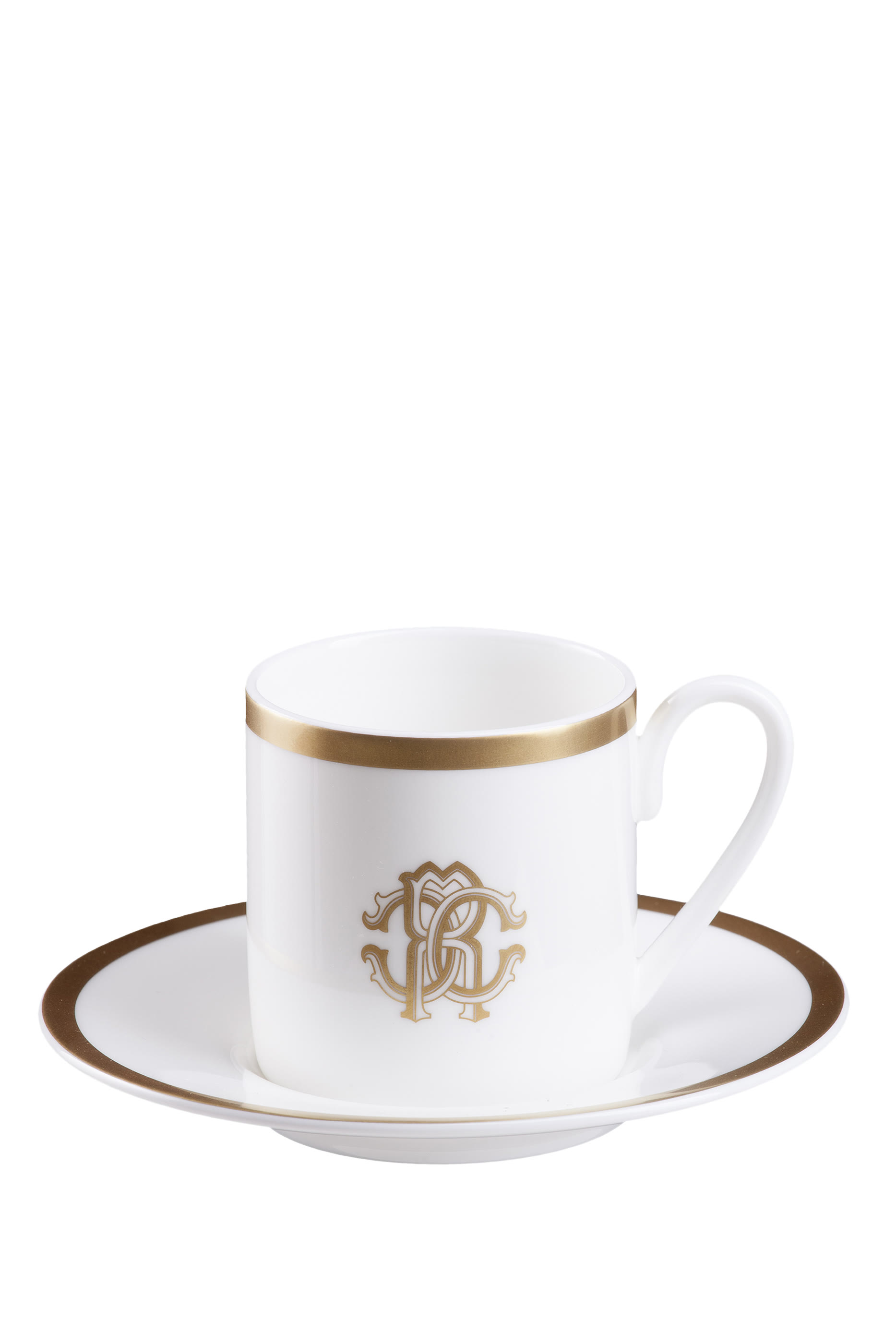 Coffee Cup & Saucer Silk Gold