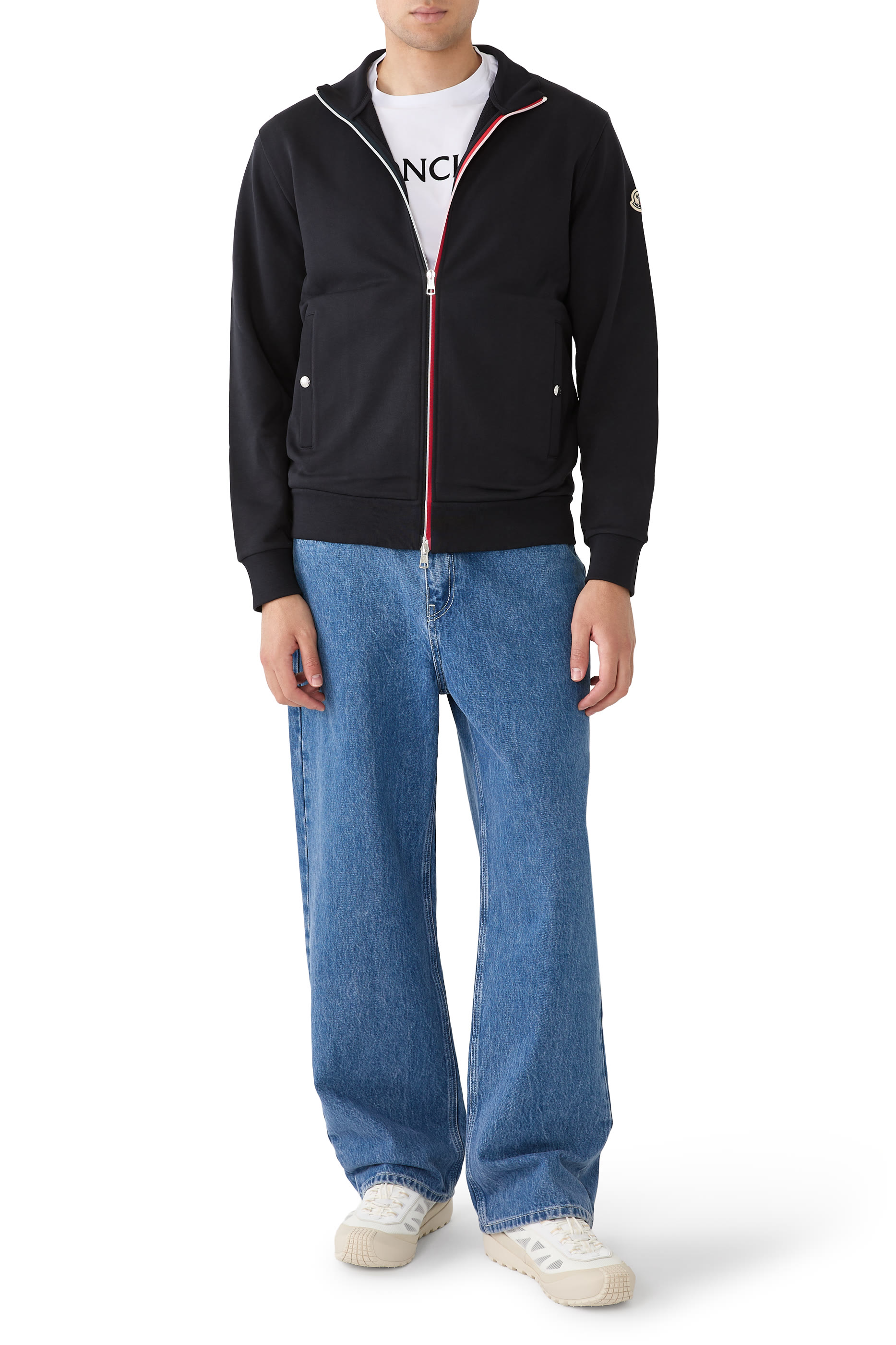  Padded Zip-Up Cardigan