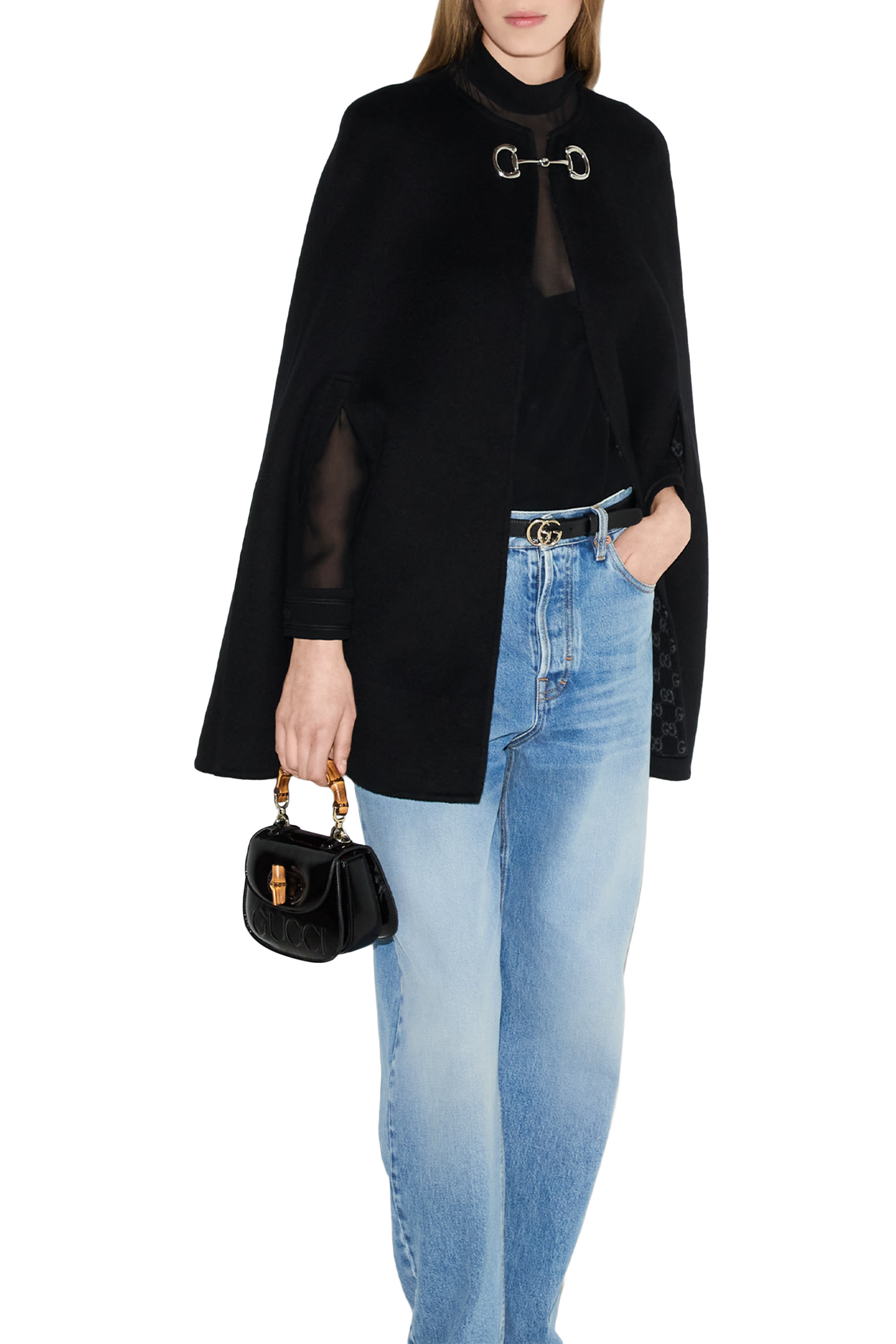 Wool and Silk Horsebit Cape