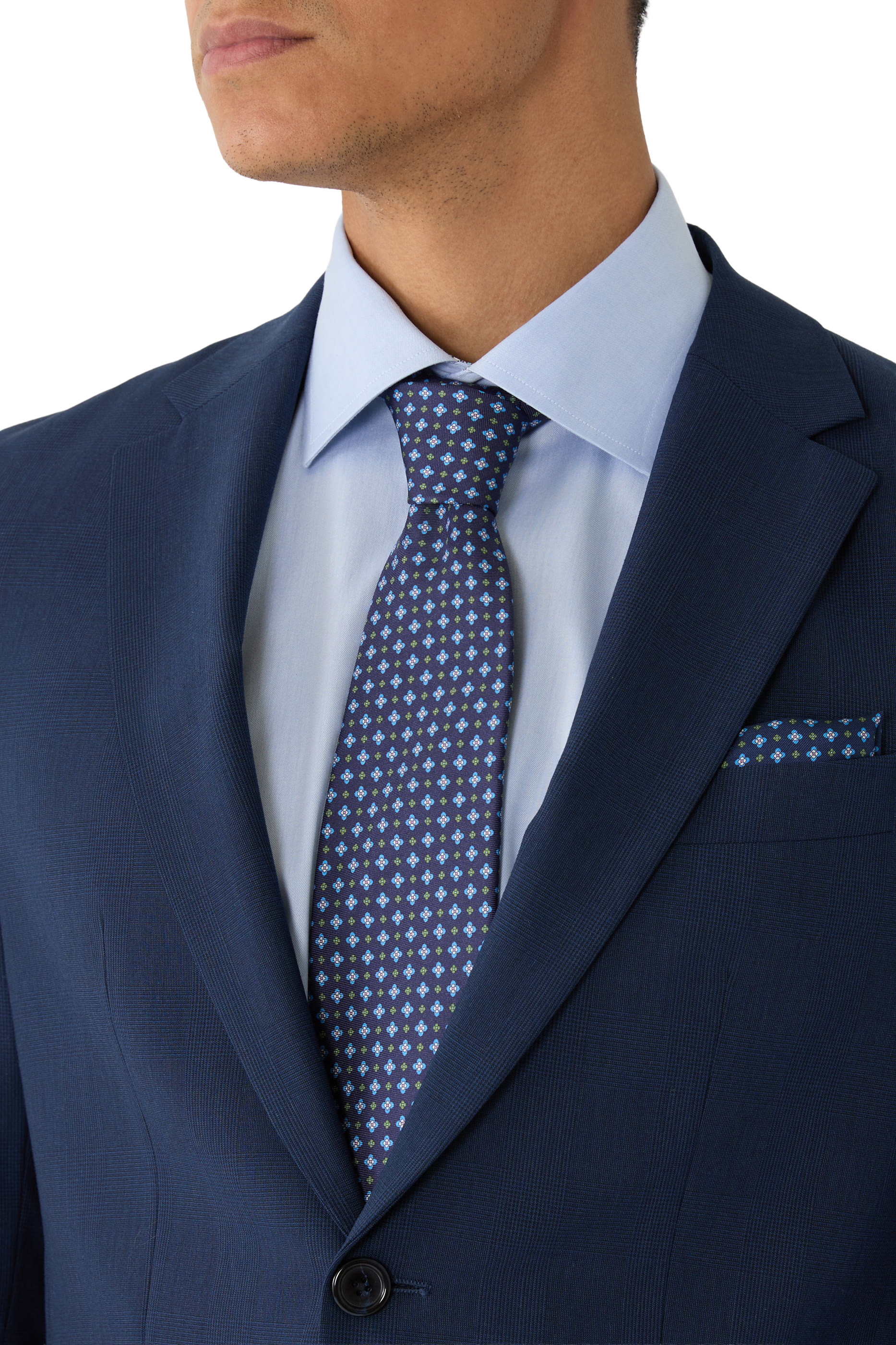 Floral Print Silk Tie