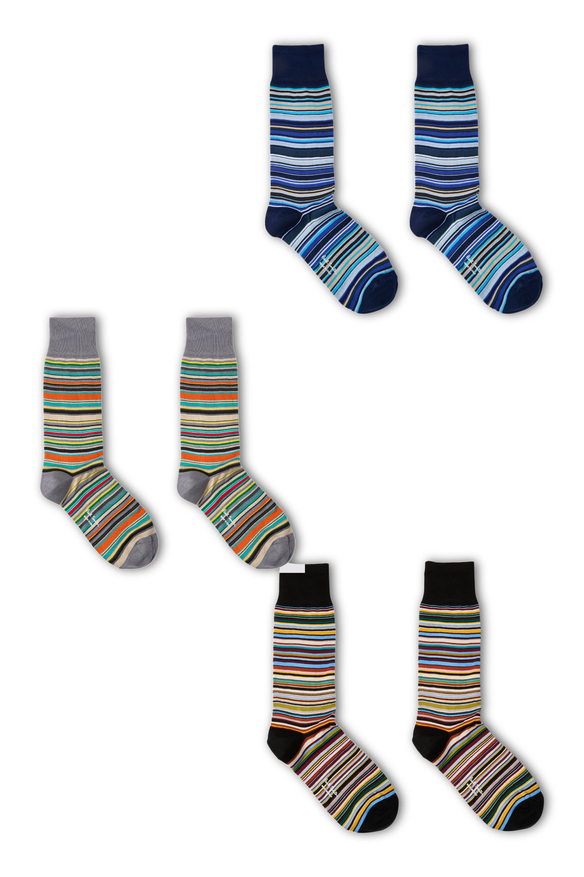 Stripes Cotton-Blend Socks - Pack of 3