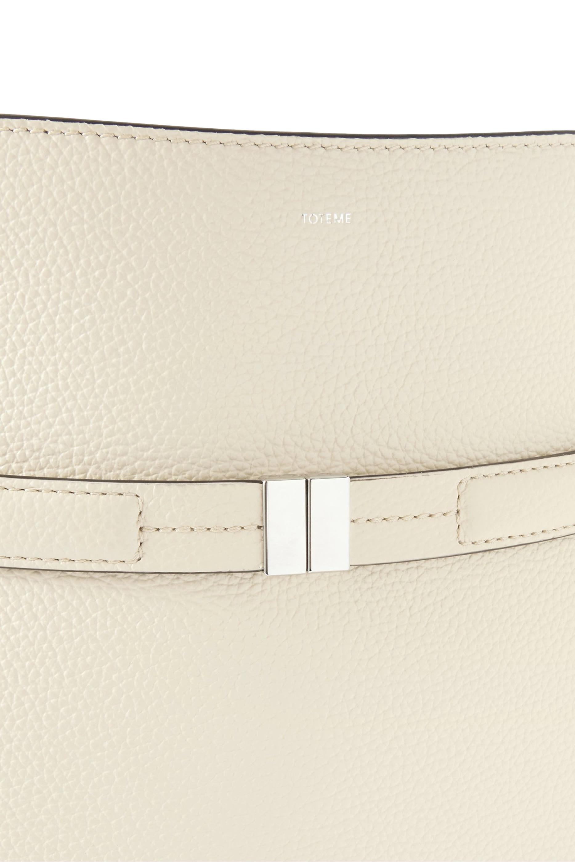 Belted Leather Bucket Bag