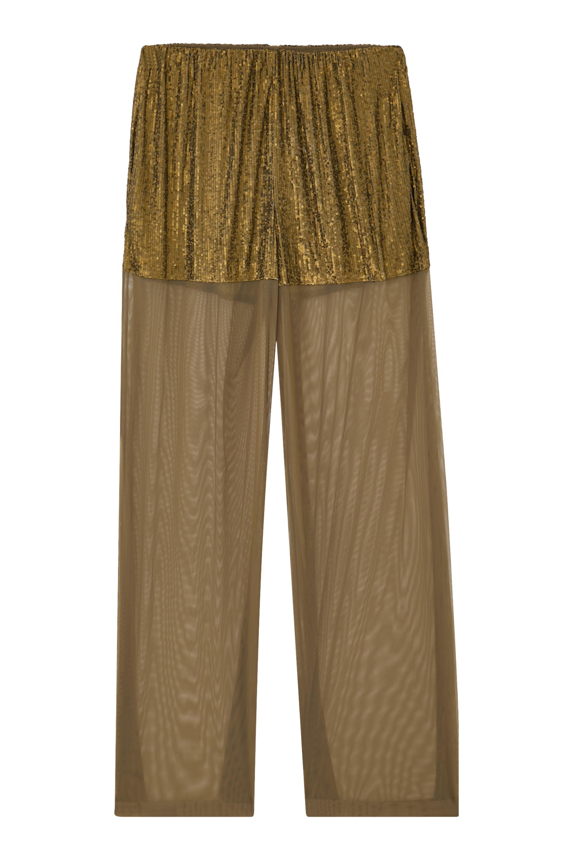 Sequin Mesh Boyfriend Elephant Sweatpants