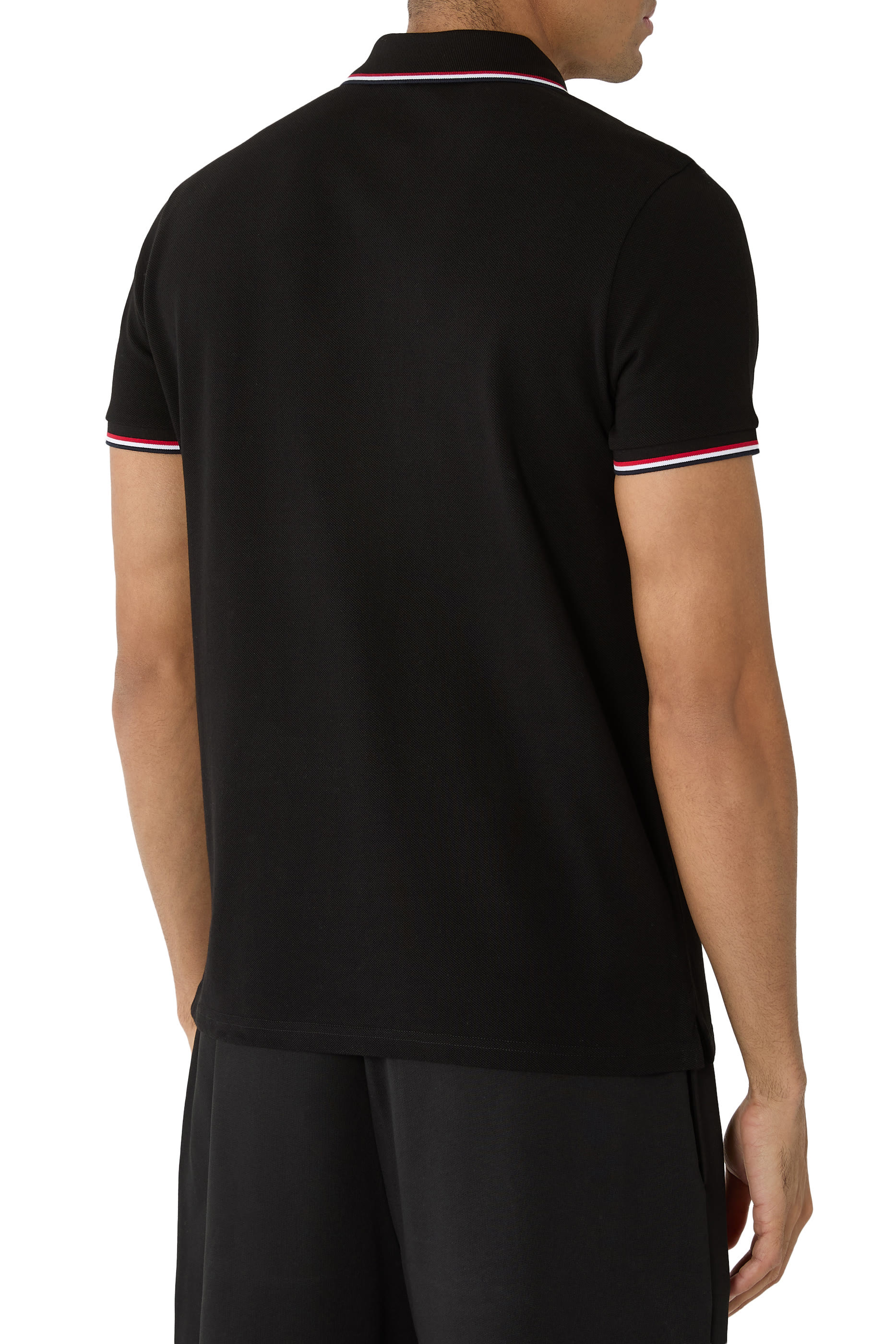 Tricolor-Trimmed Cotton Piquet Polo Shirt