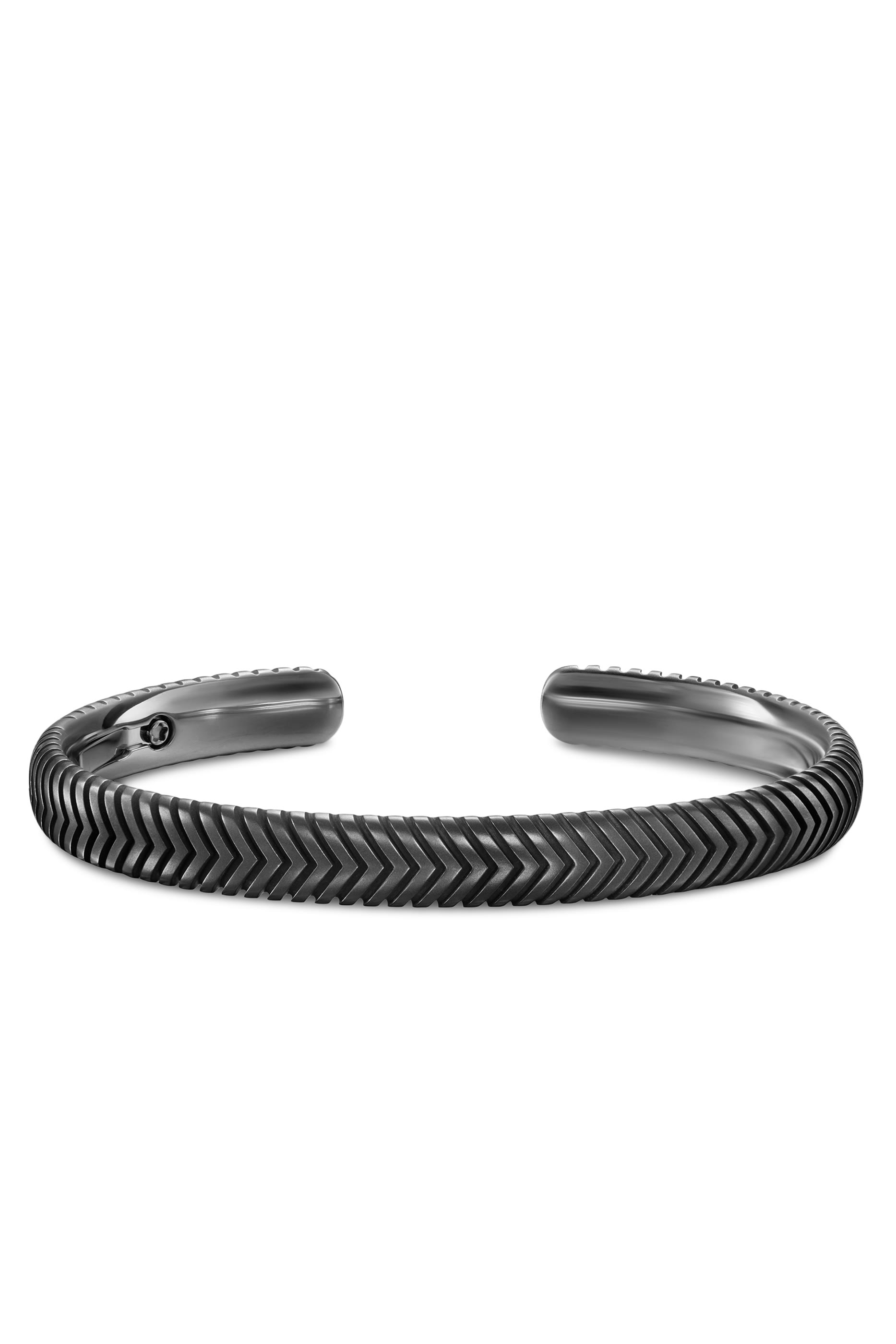 Chevron Cuff Bracelet in Black Titanium
