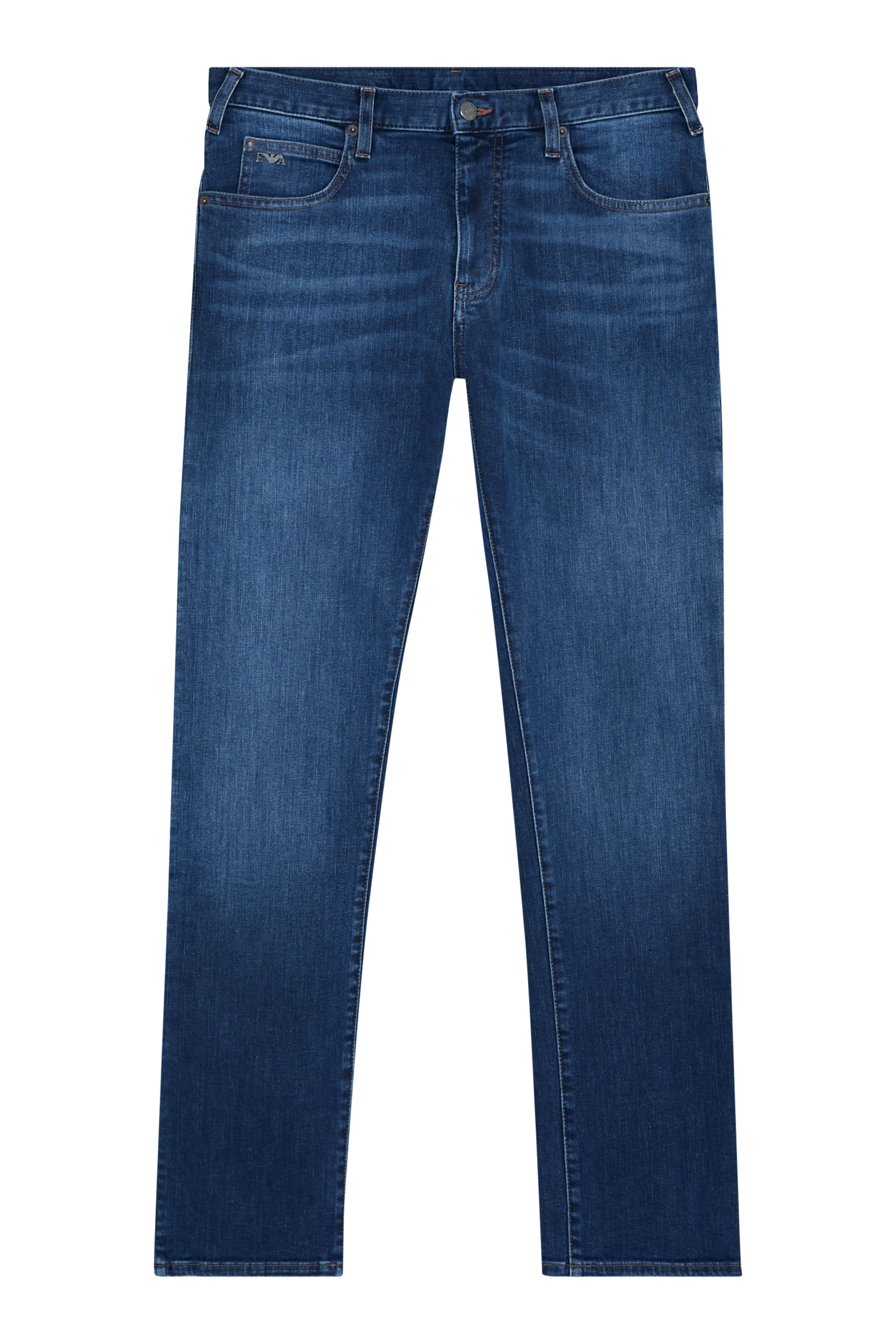 Denim Straight-Fit Pants