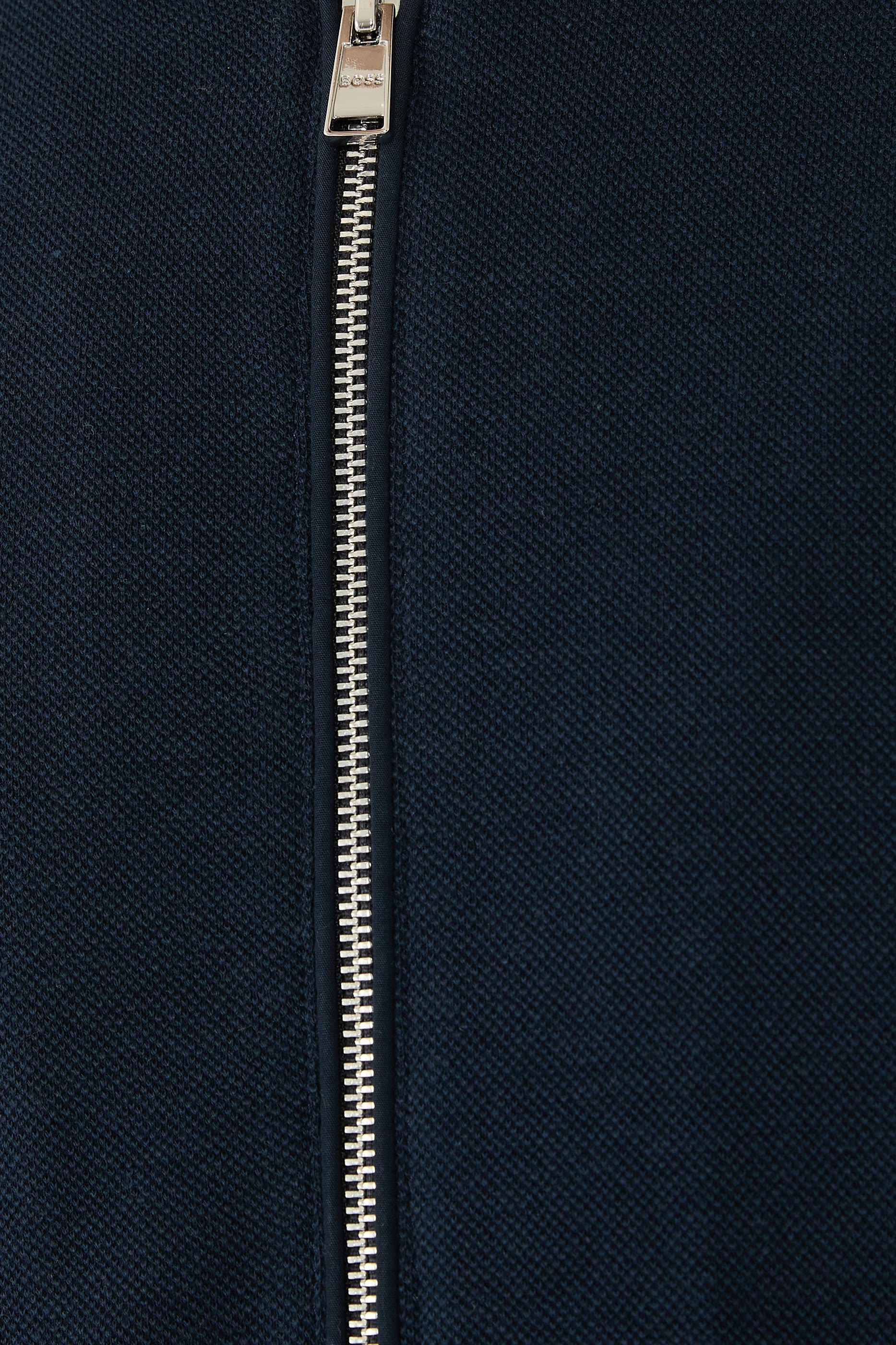 Zip-Up Cotton-Linen Piqu&eacute; Sweatshirt