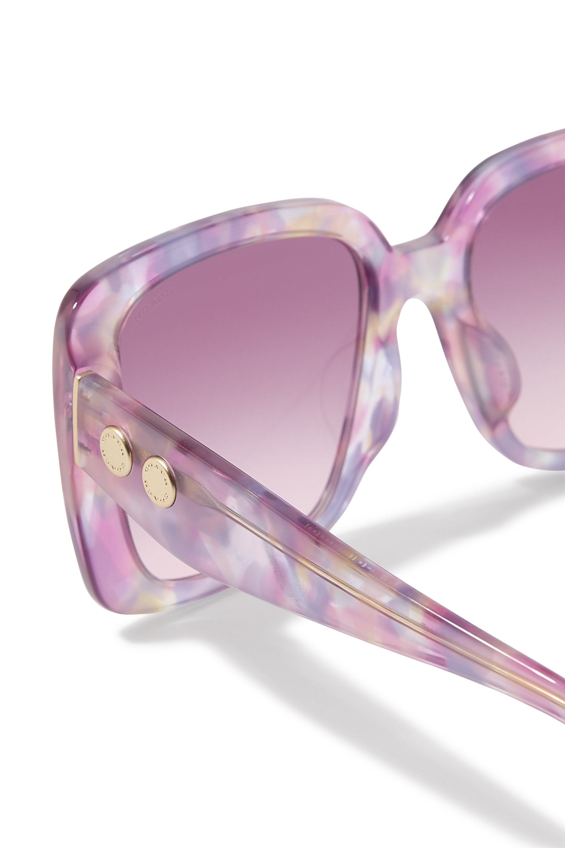 Rouge Watercolor Square Sunglasses