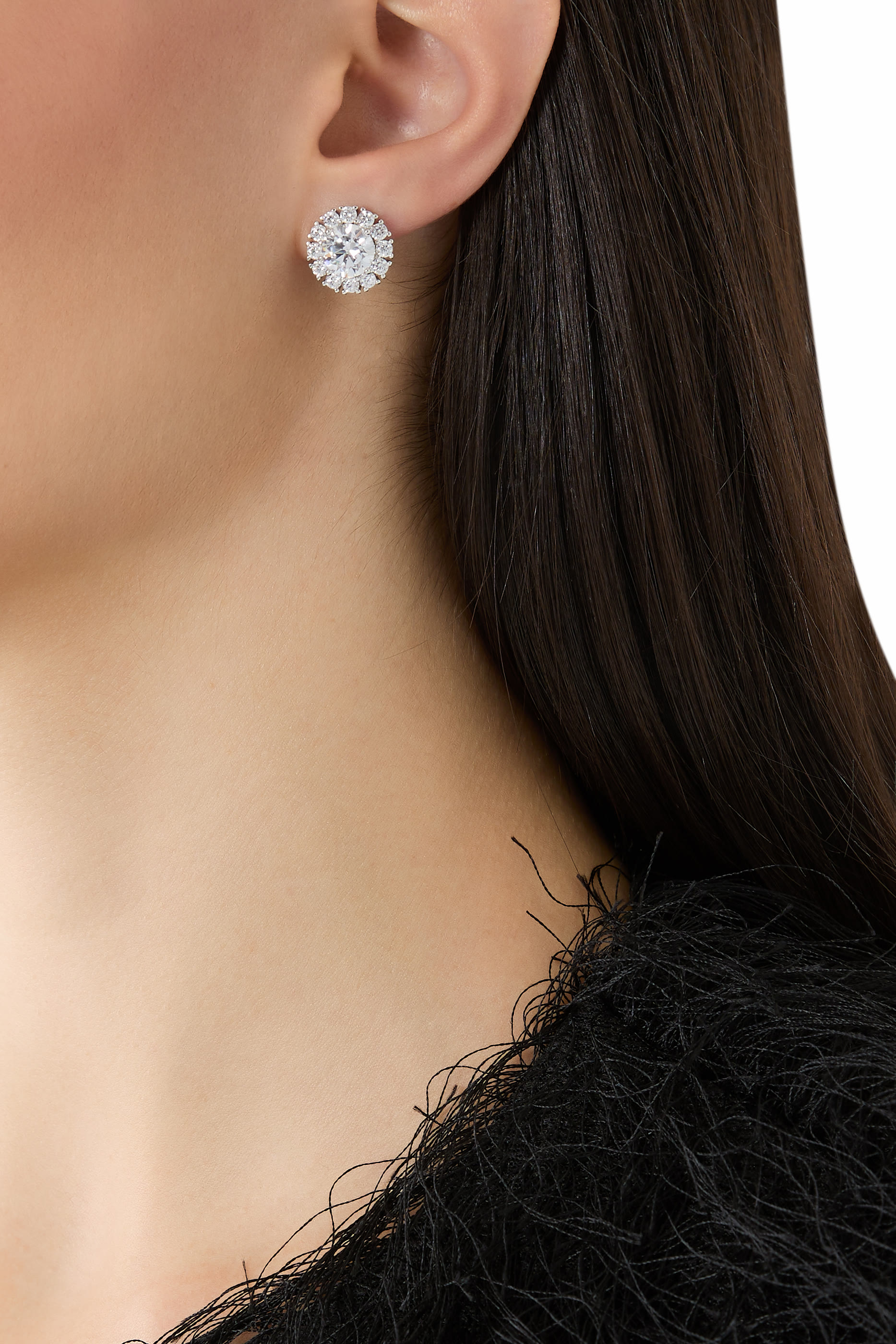 Grace Studs, 925 Sterling Silver & Cubic Zirconia