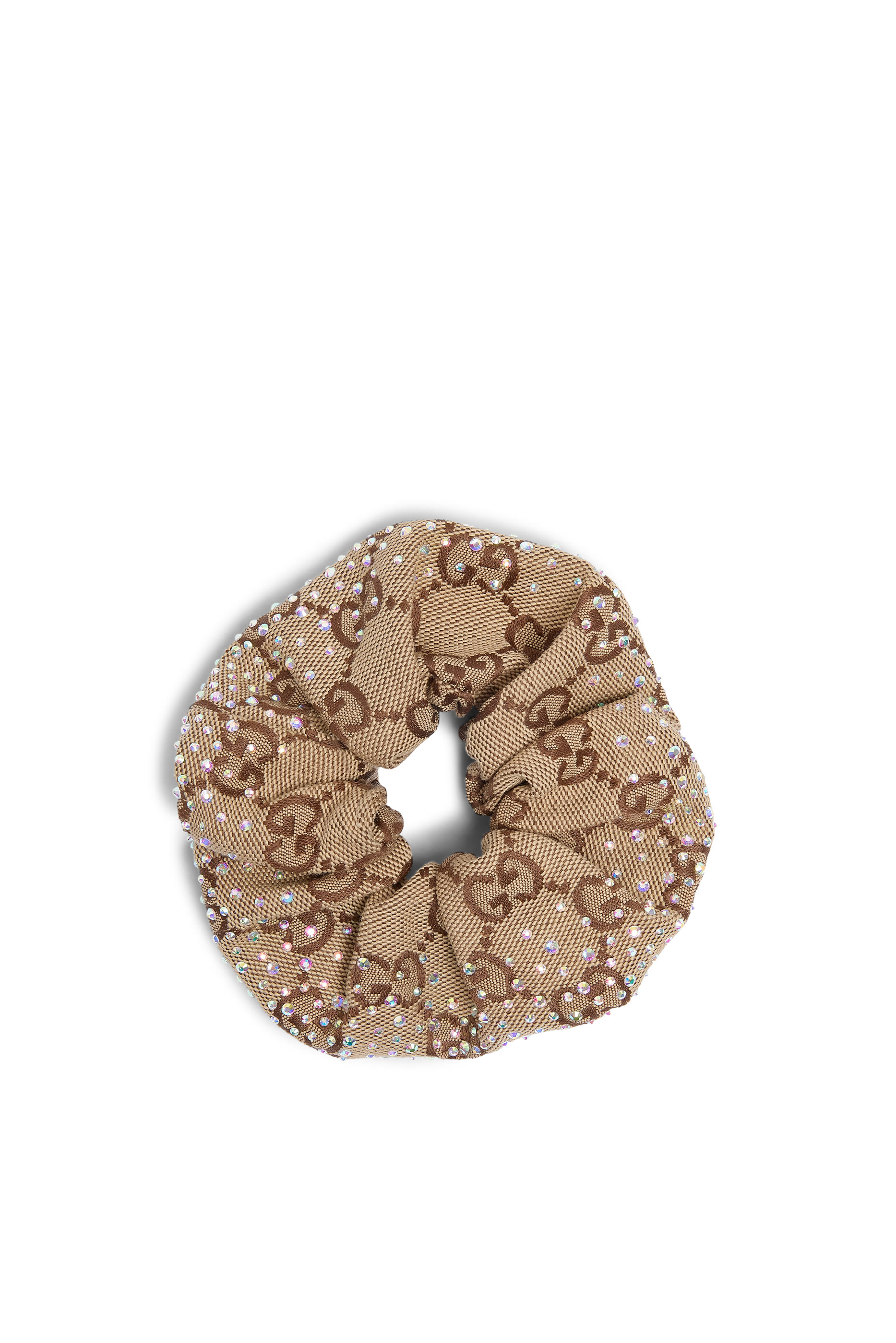  GG Canvas Scrunchie with Crystals