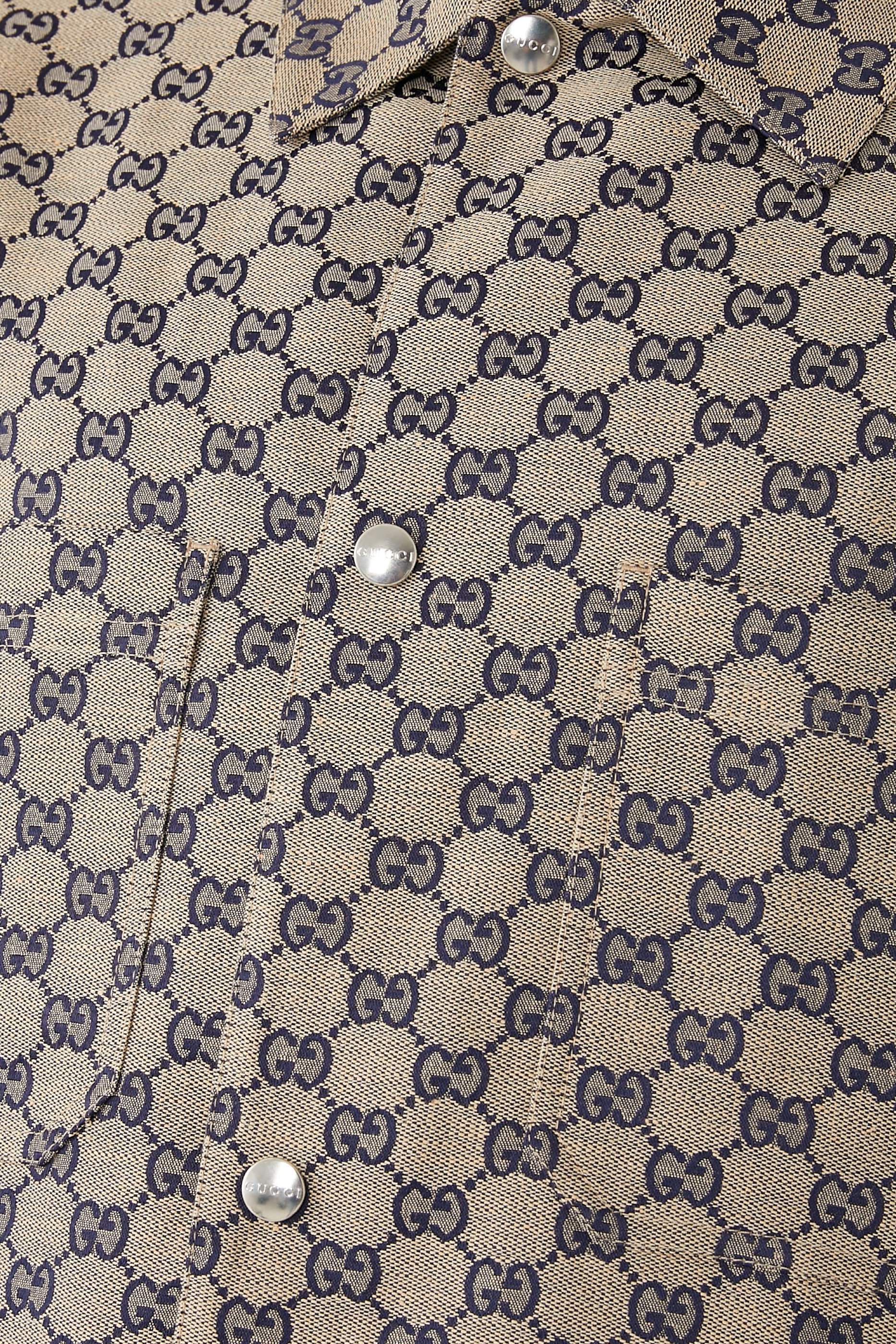 GG Linen Blend Canvas Jacket