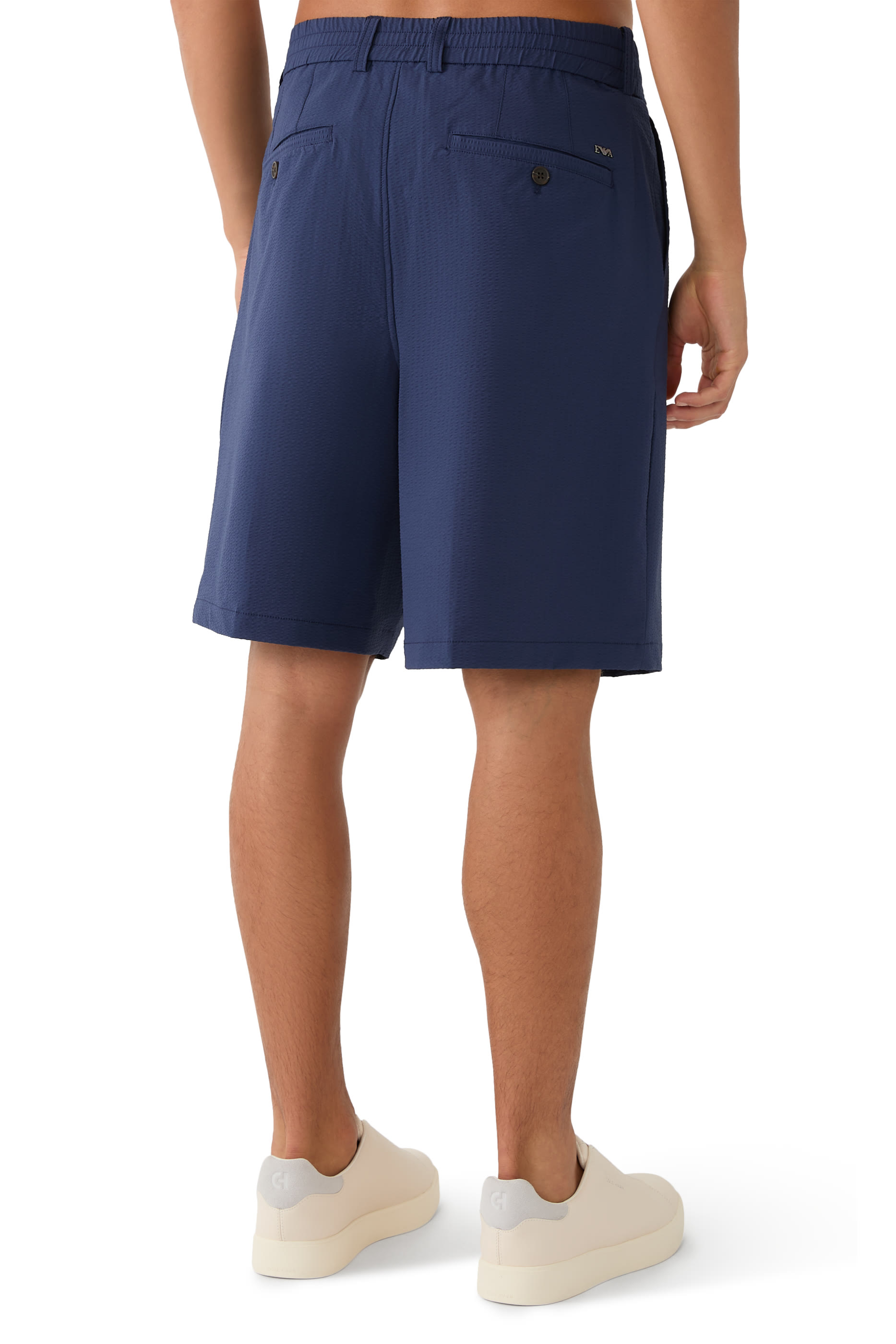 Nylon Seersucker Bermuda Shorts