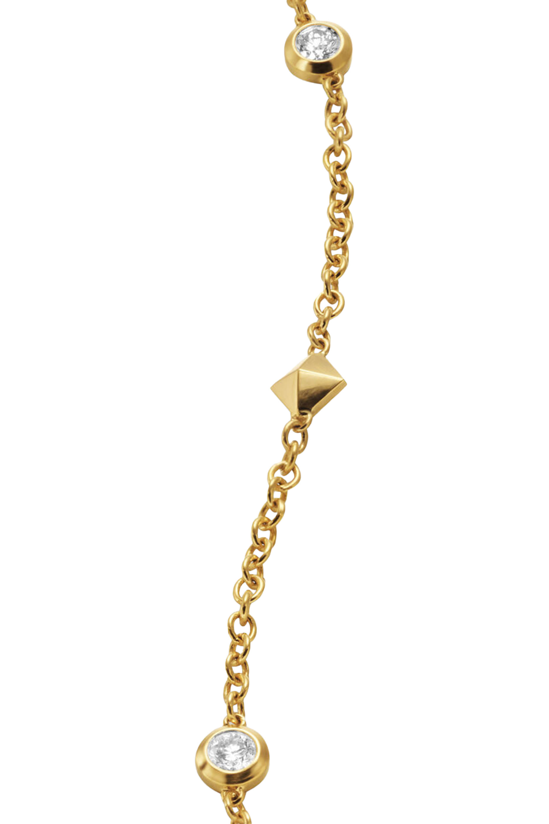 Petite Modern Renaissance Station Bracelet, 18K Yellow Gold & Diamonds
