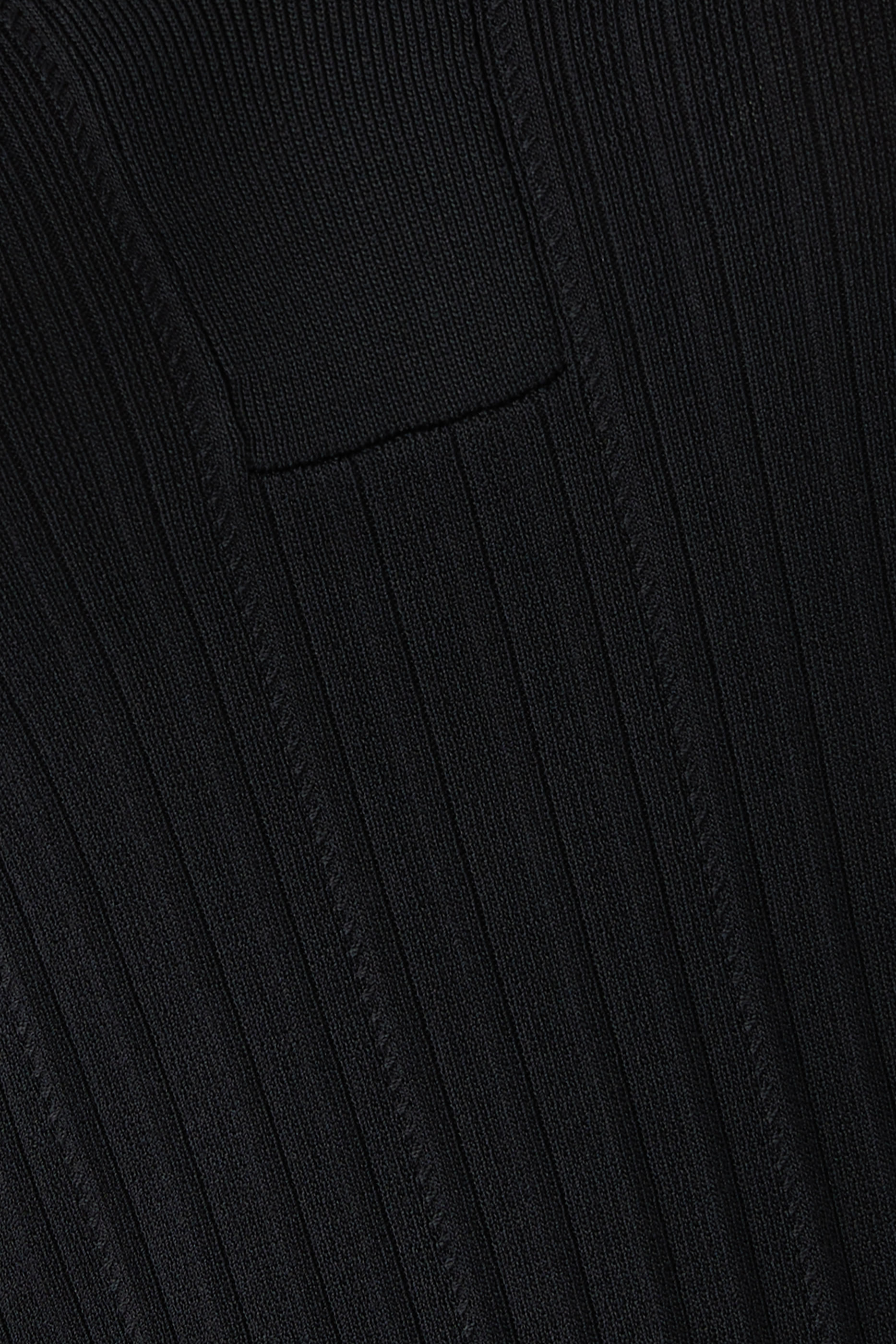 Viscose Rib Knit Polo Top