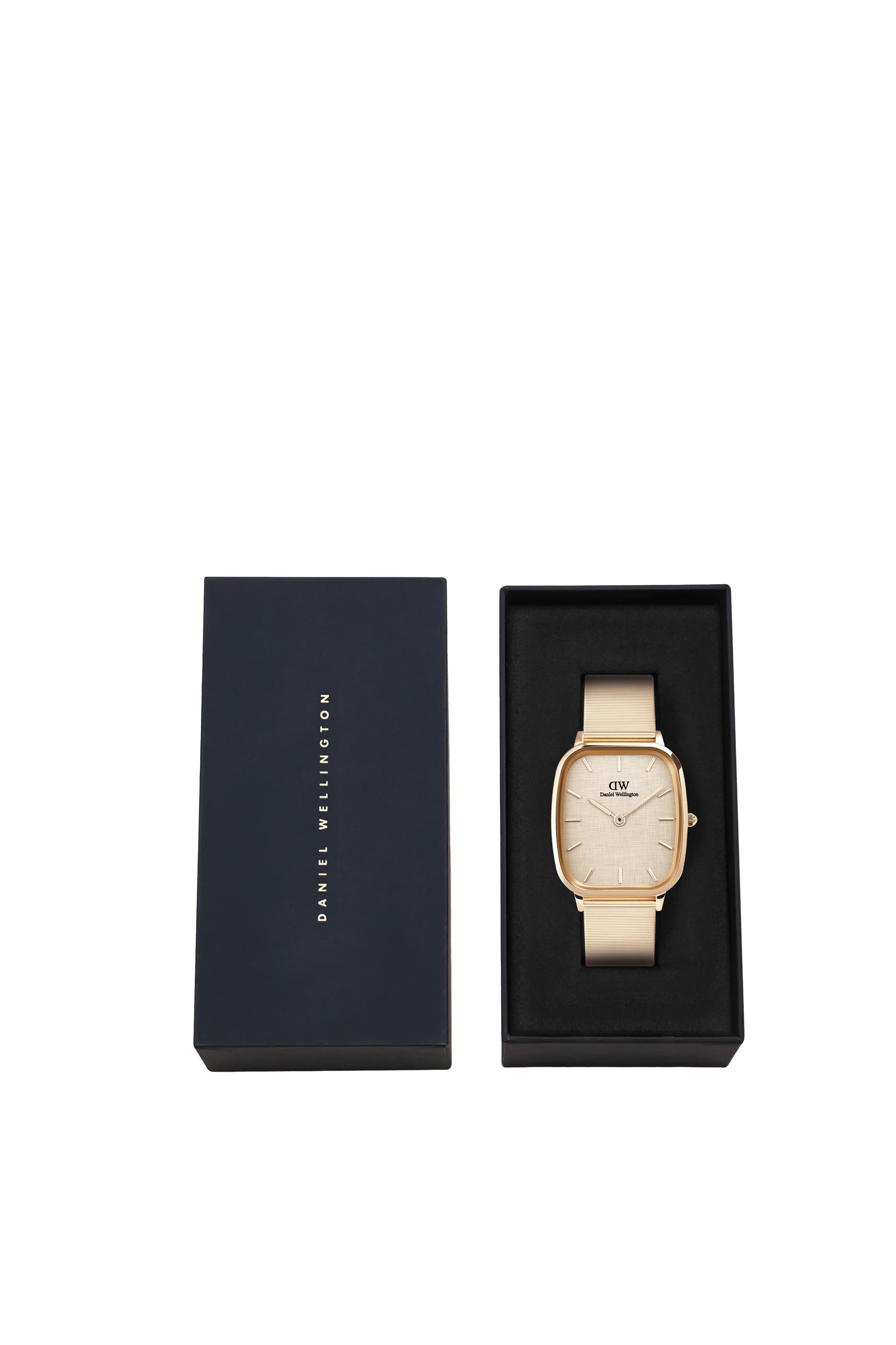 Marlon Wire Linen Watch, Stainless Steel