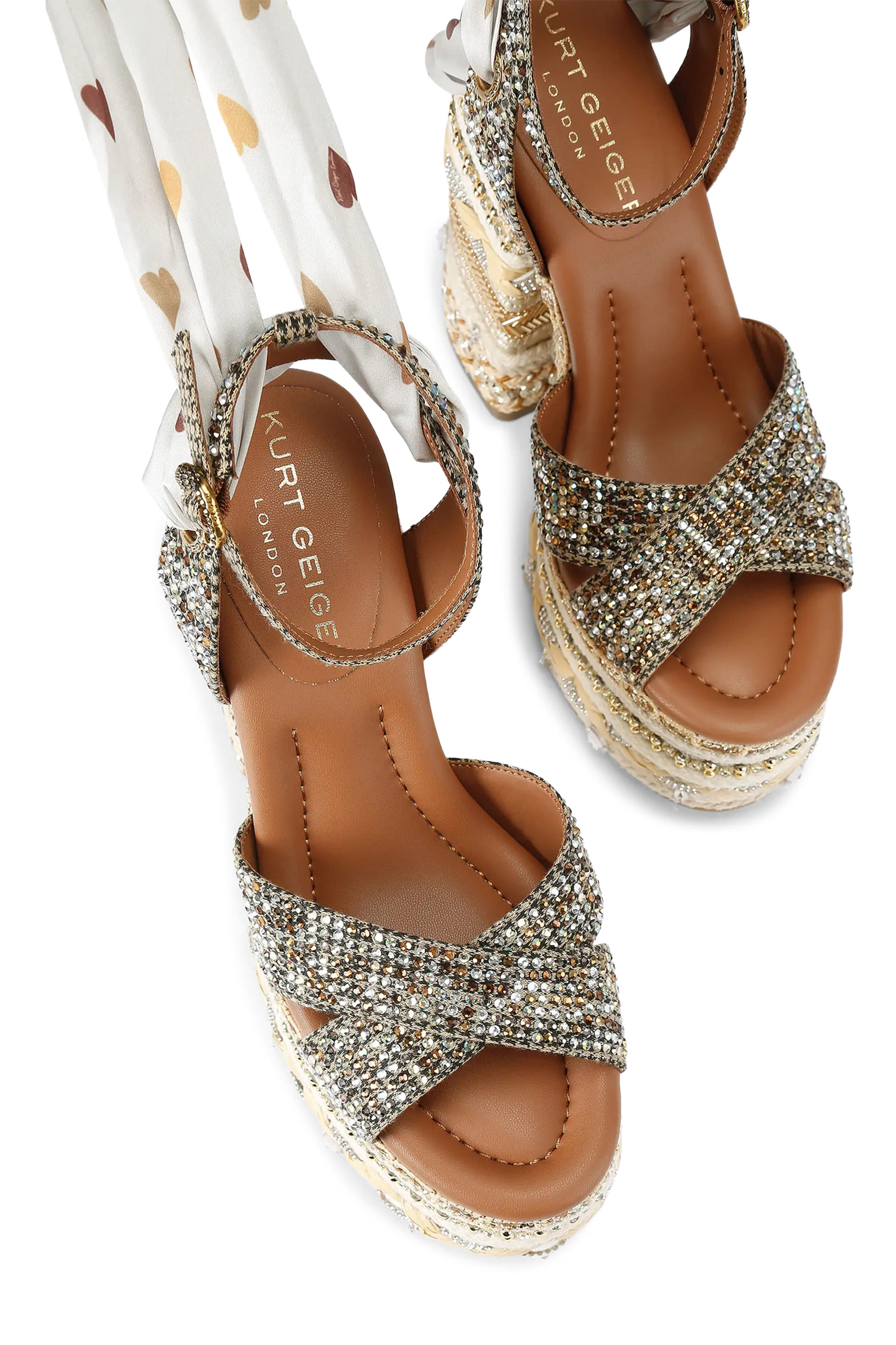 Chelsea Scarf Platform Sandals 135