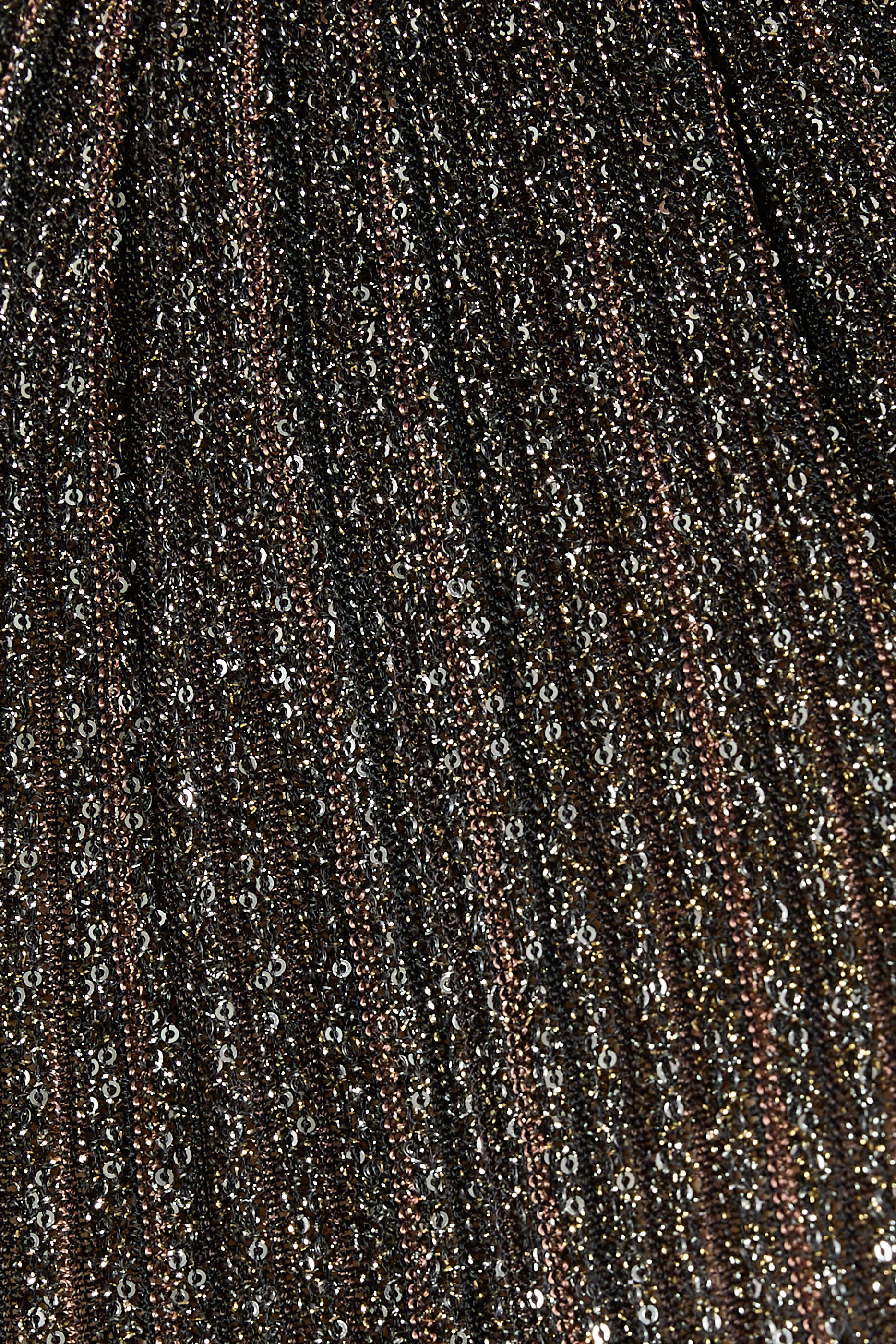 Flared Crew Neck Sweater with Lam&eacute; Stripes