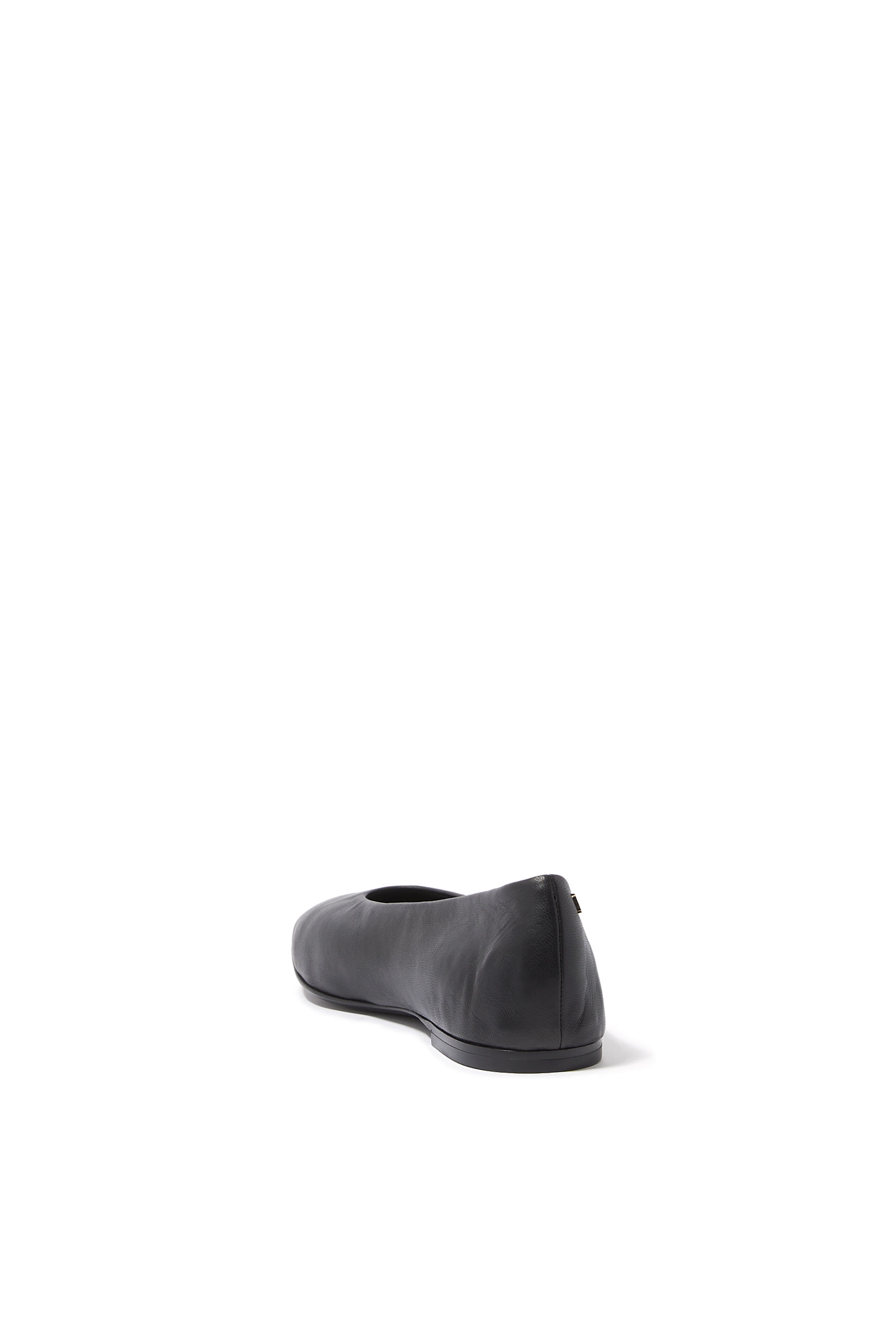 Nappa Leather Square-Toed Ballerinas
