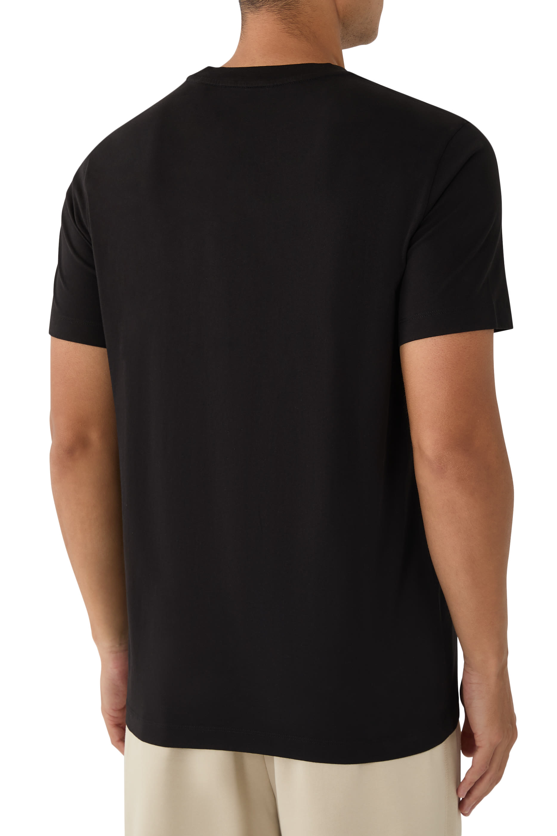  Logo Patch Cotton T-Shirt - Pack of 3 