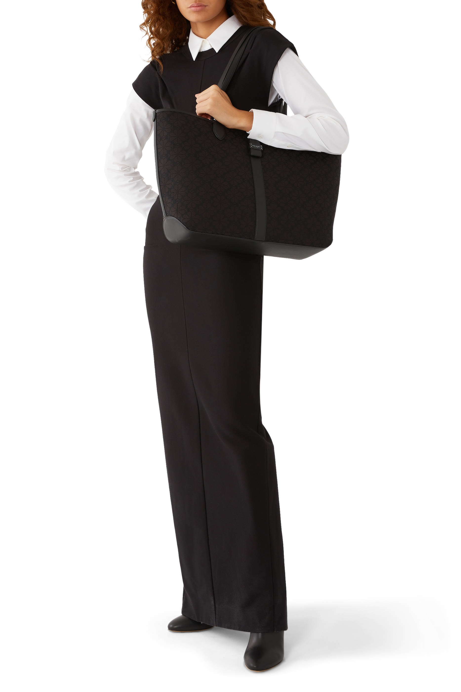 Spade Flower Jacquard Large Open Tote