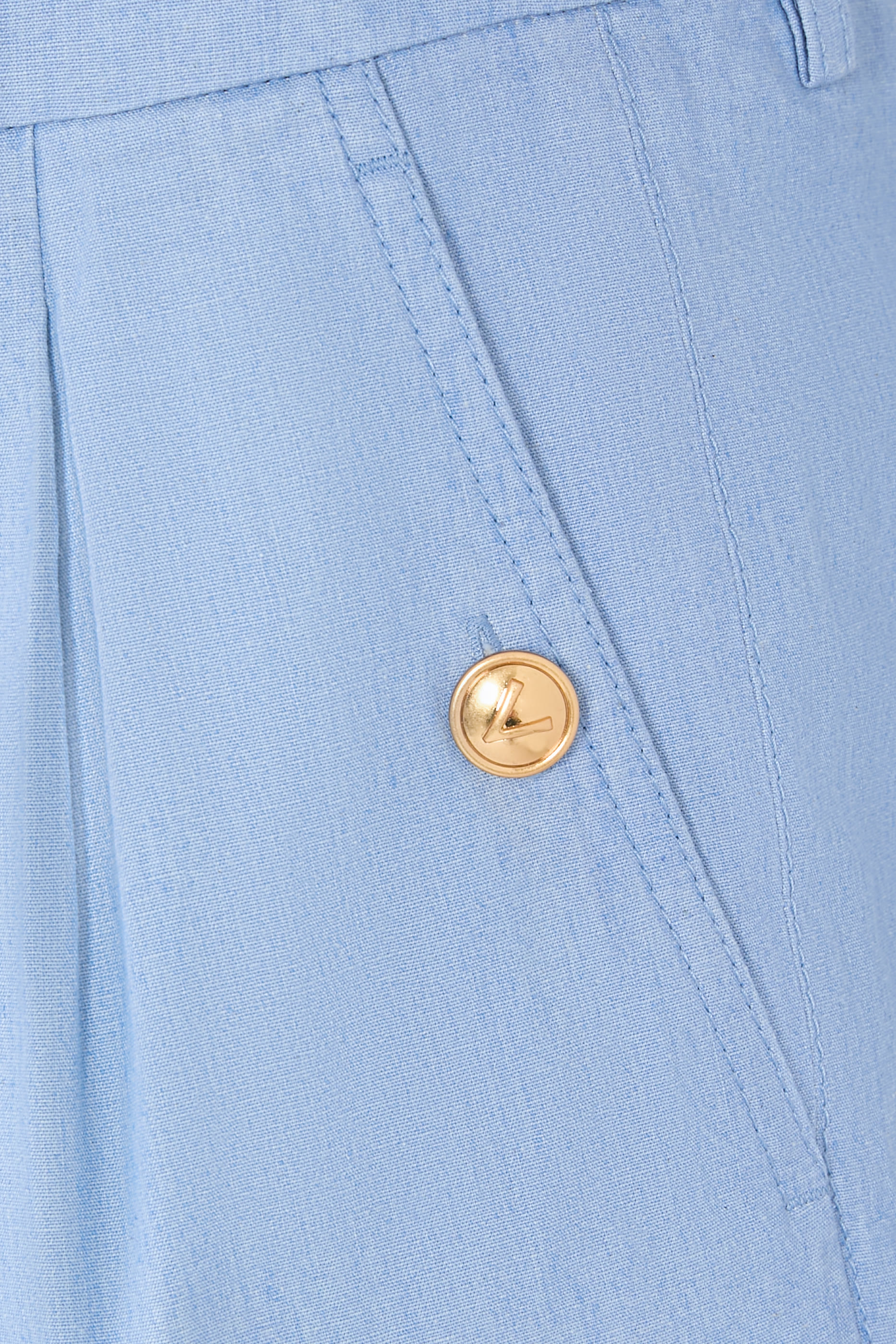 Cuffed Denim Bermuda Shorts