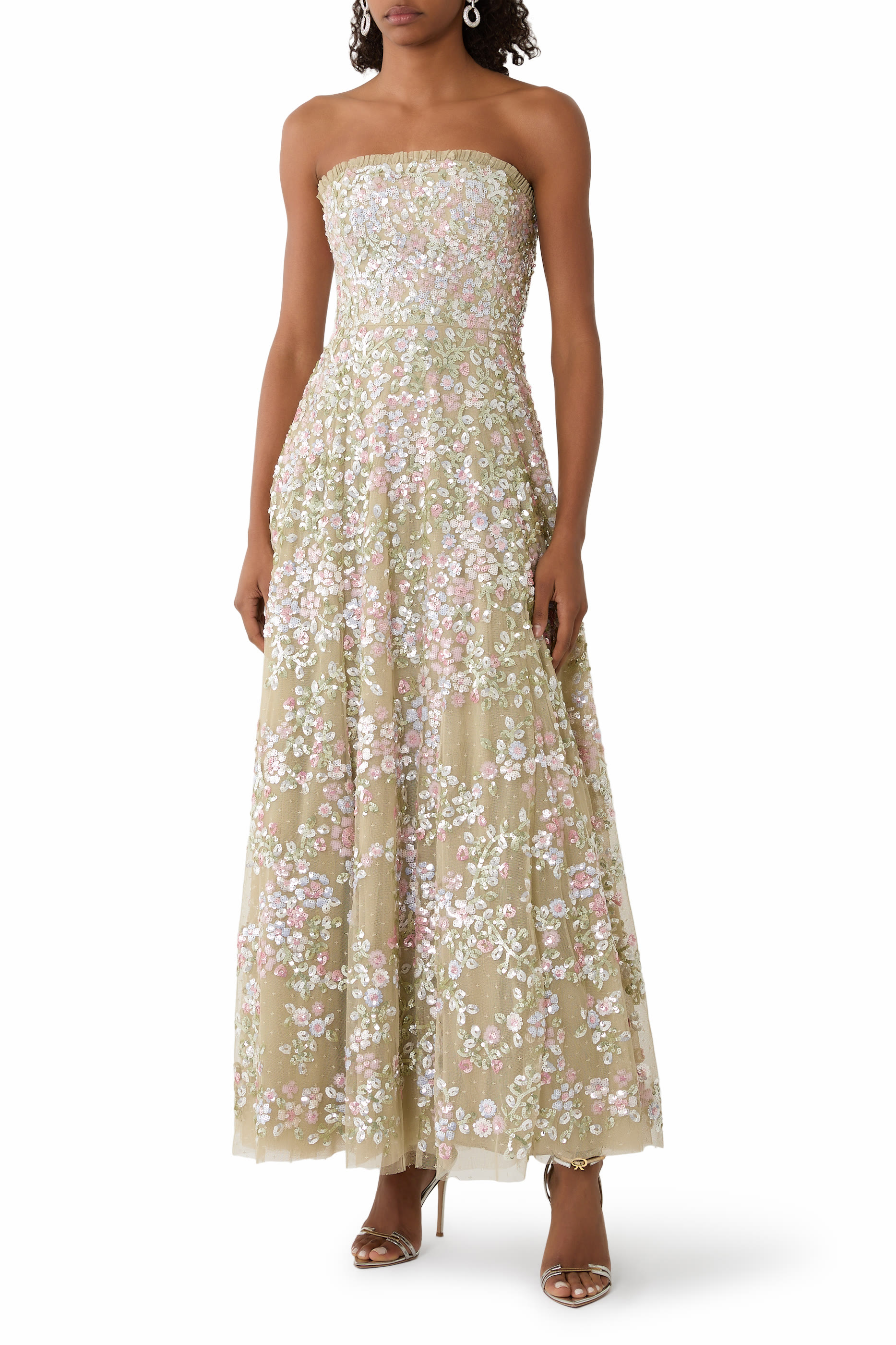 Dream Garland Strapless Gown