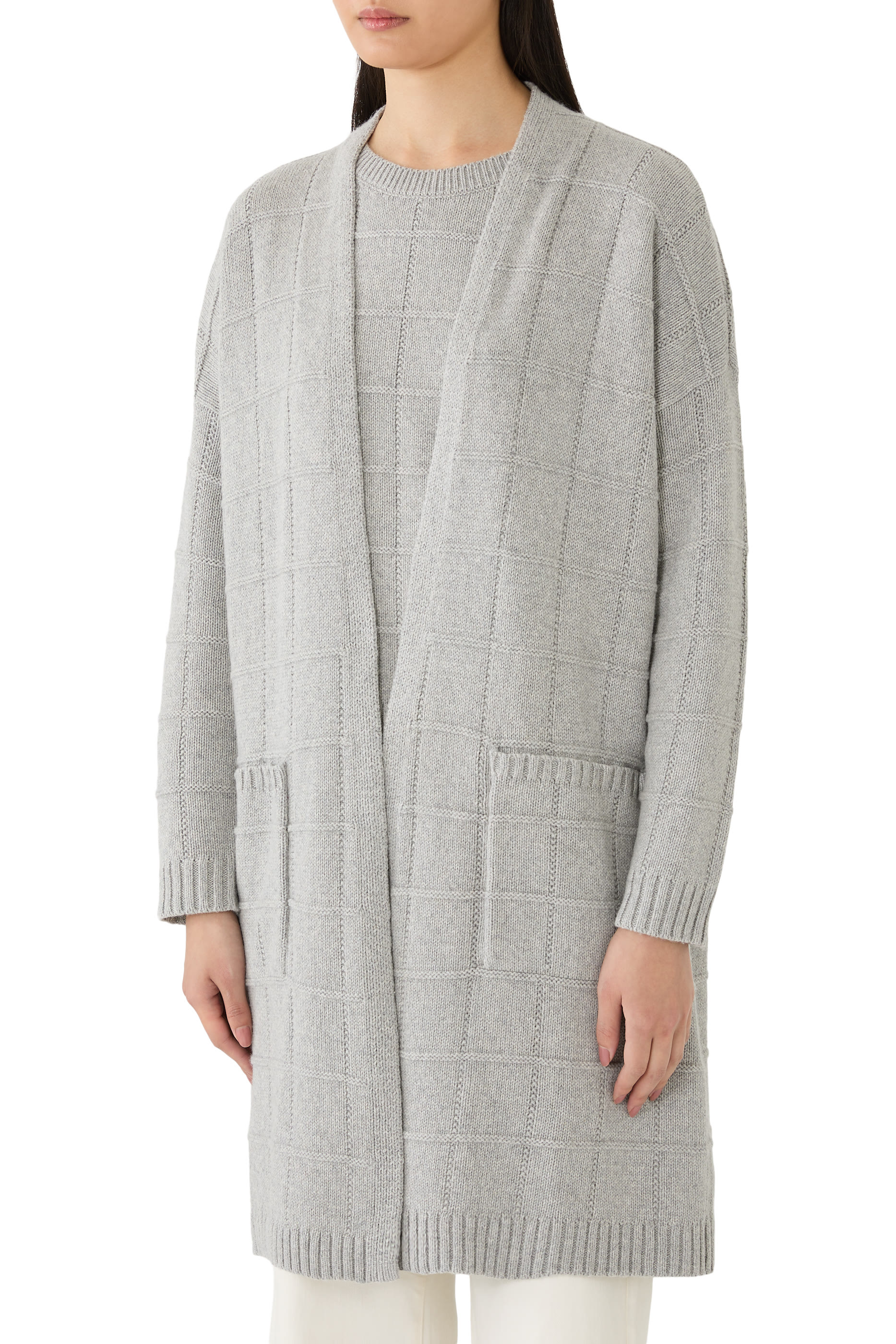 Cotton & Recycled Cashmere Long Cardigan