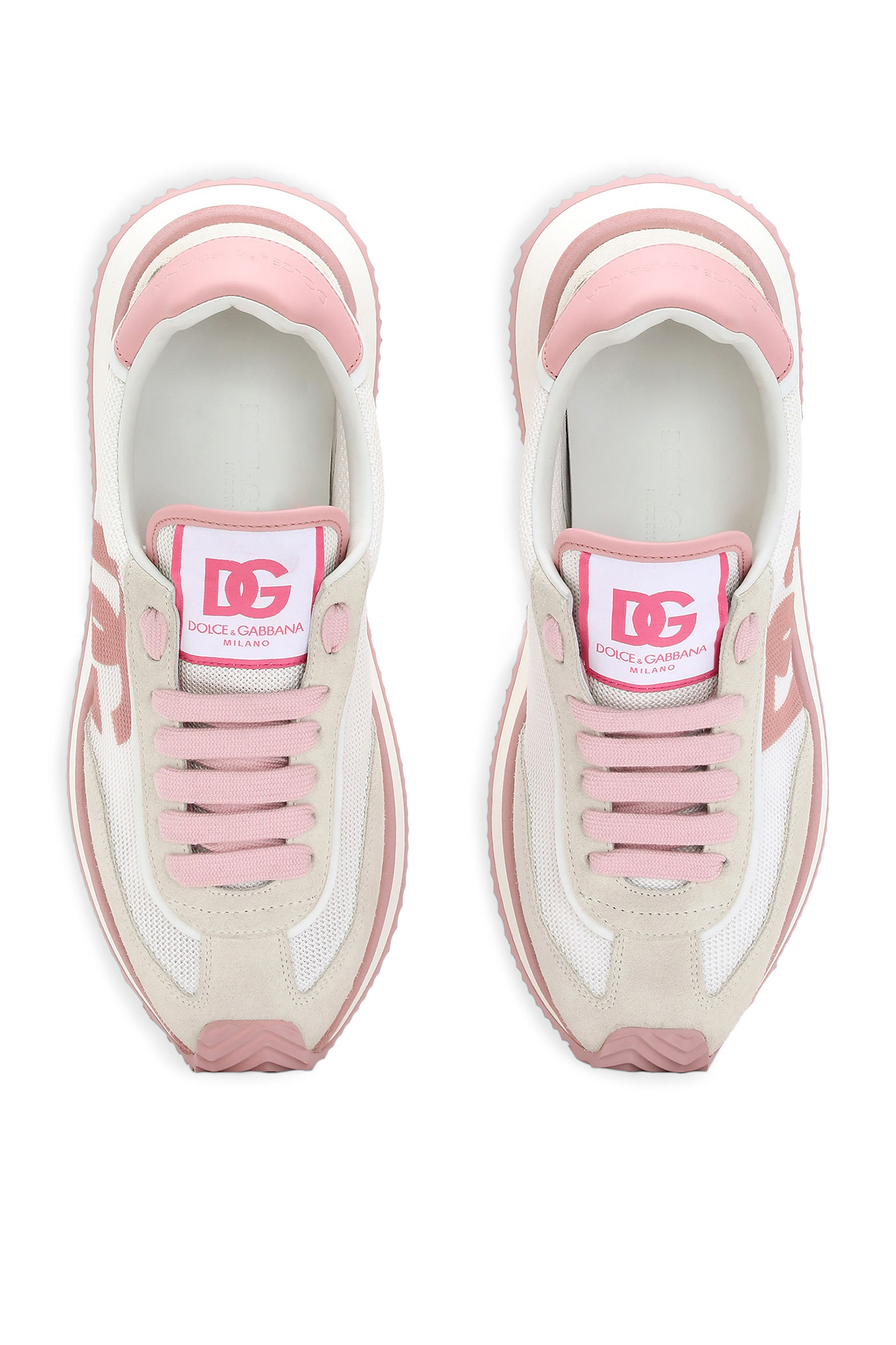 Mixed-Material Cushion Sneakers