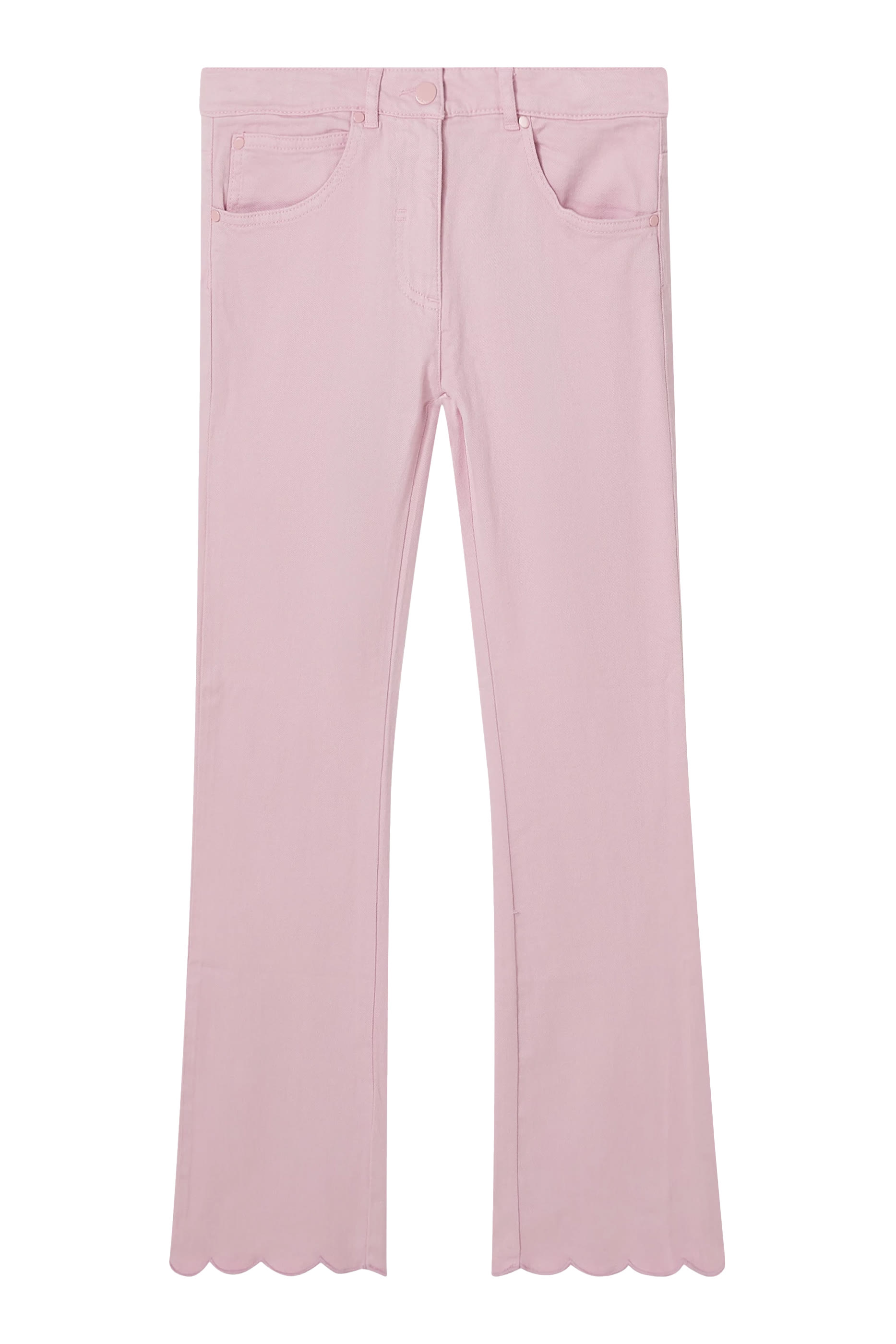 Kids Scallop Trim Denim Jeans