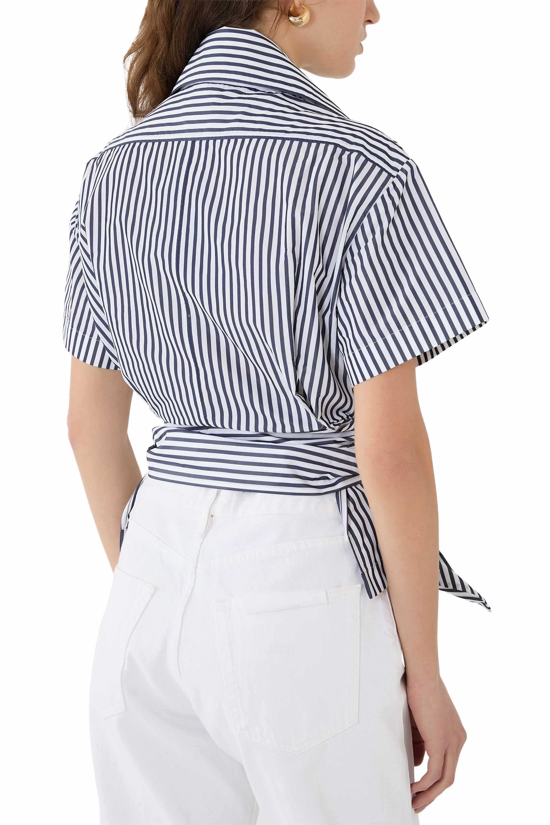  Recycled Faille Knotted Shirt 