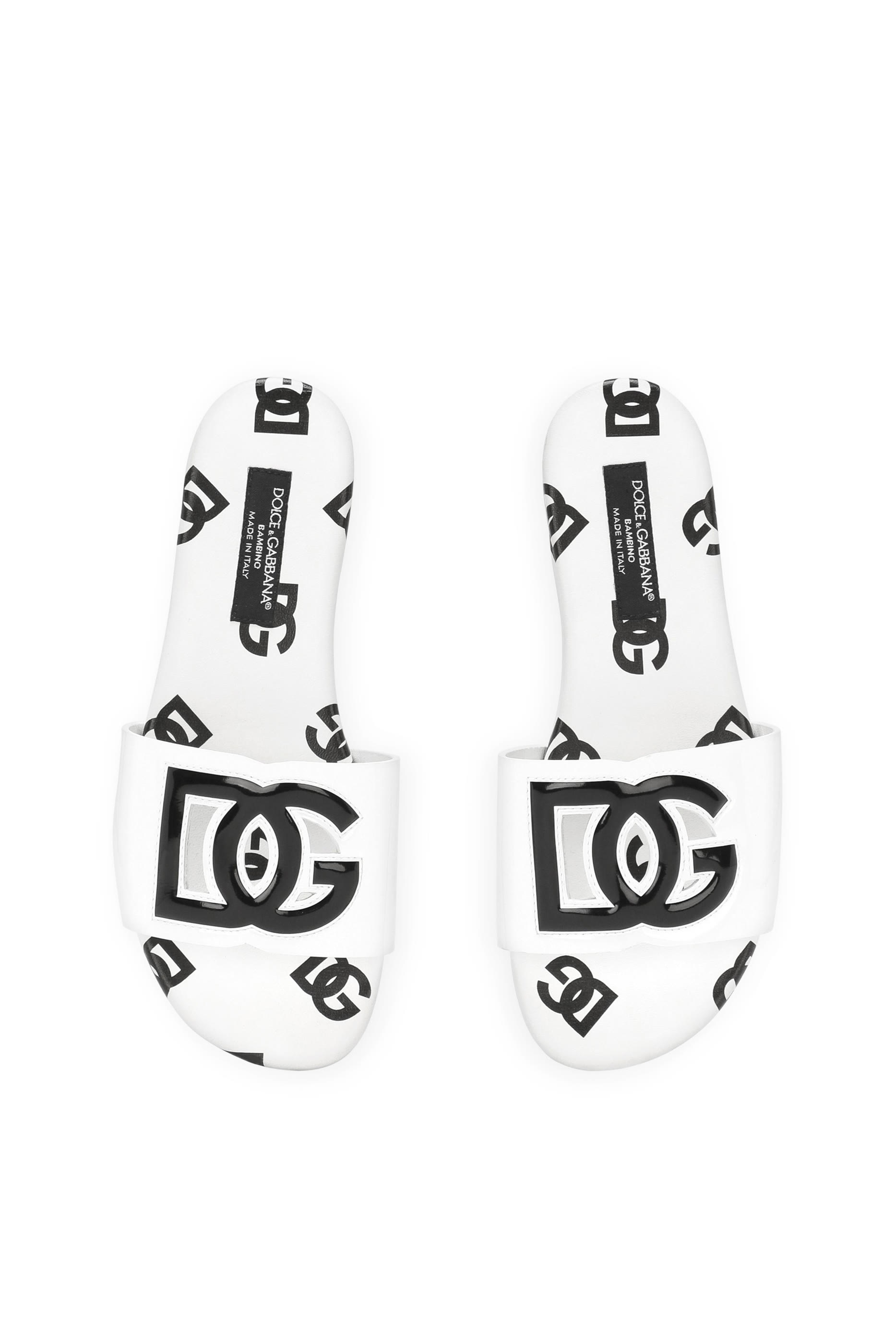 Kids DG Perforated Leather Sandals