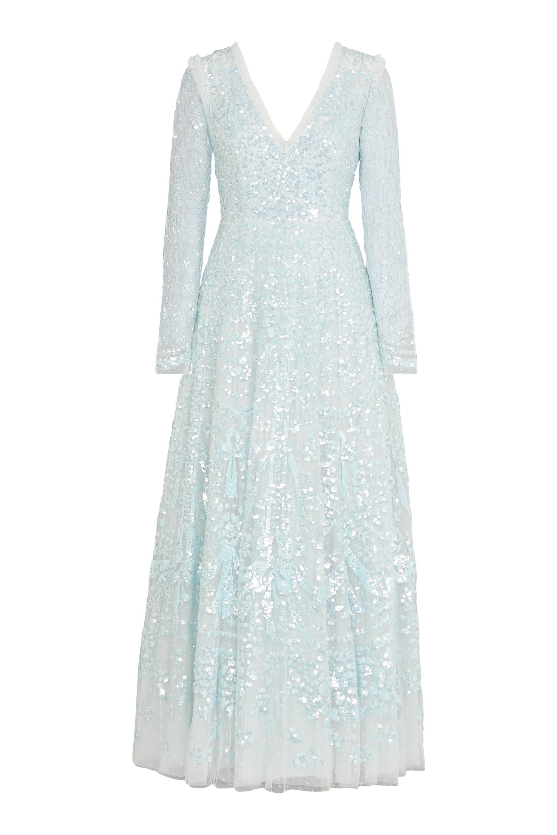 Chandelier Cape Ankle Gown