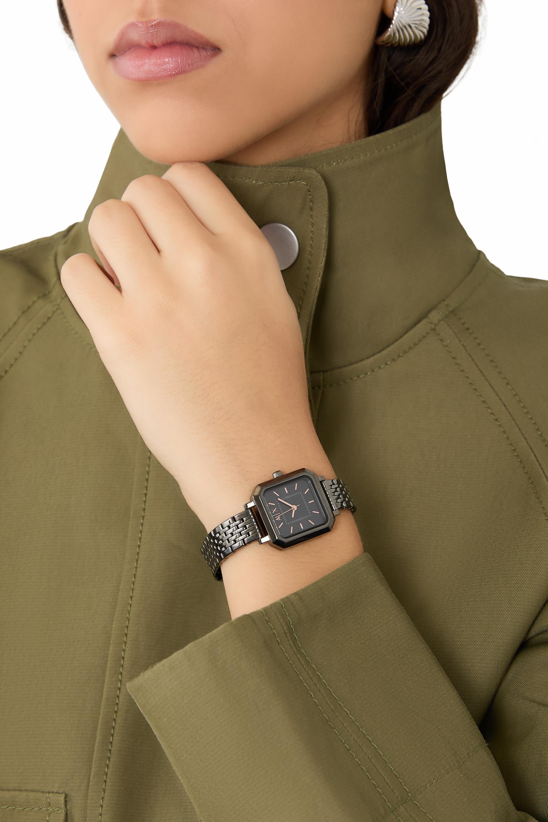 Leila Stainless Steel Watch, 27x26mm