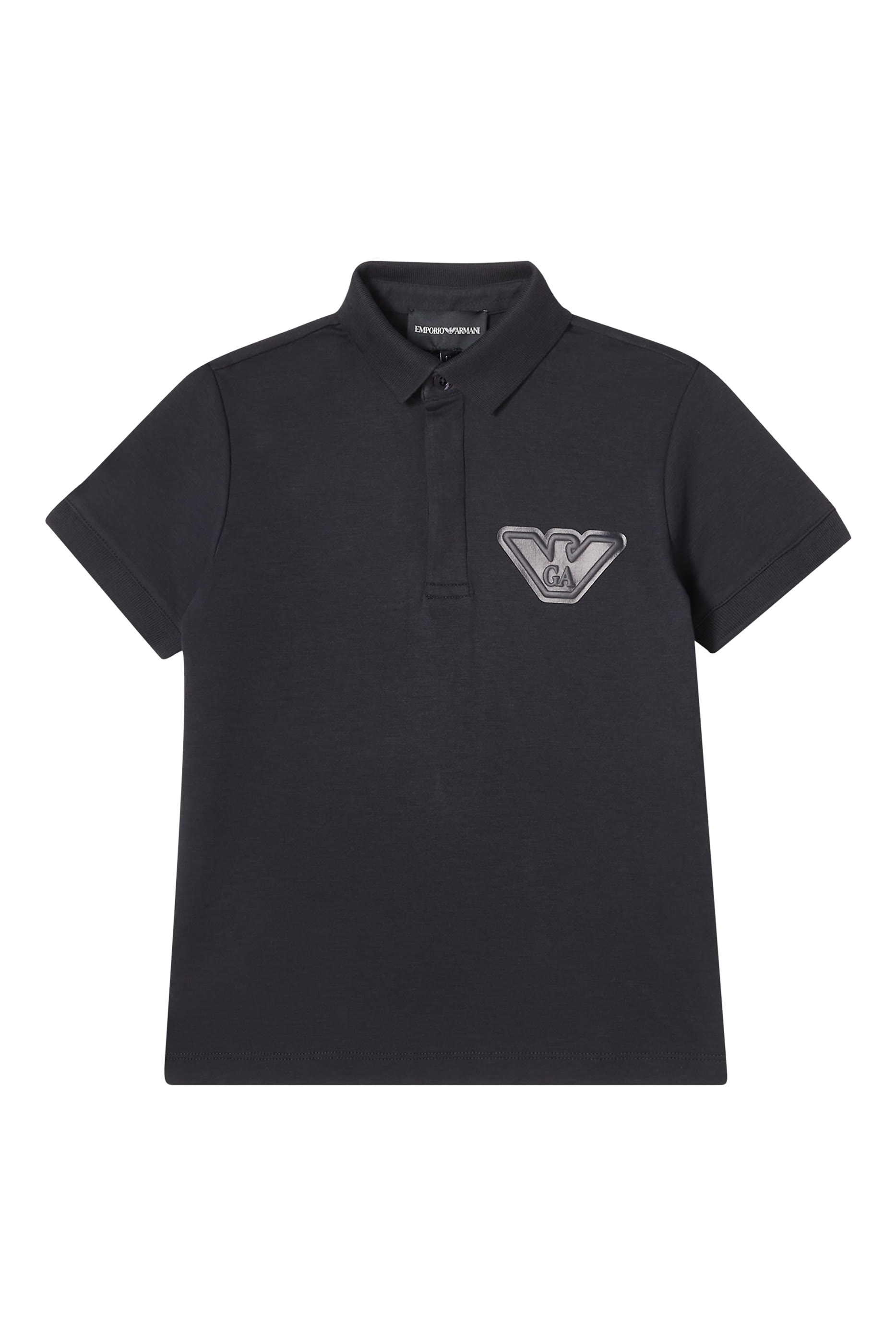 Kids Eagle Logo Cotton Polo Shirt 
