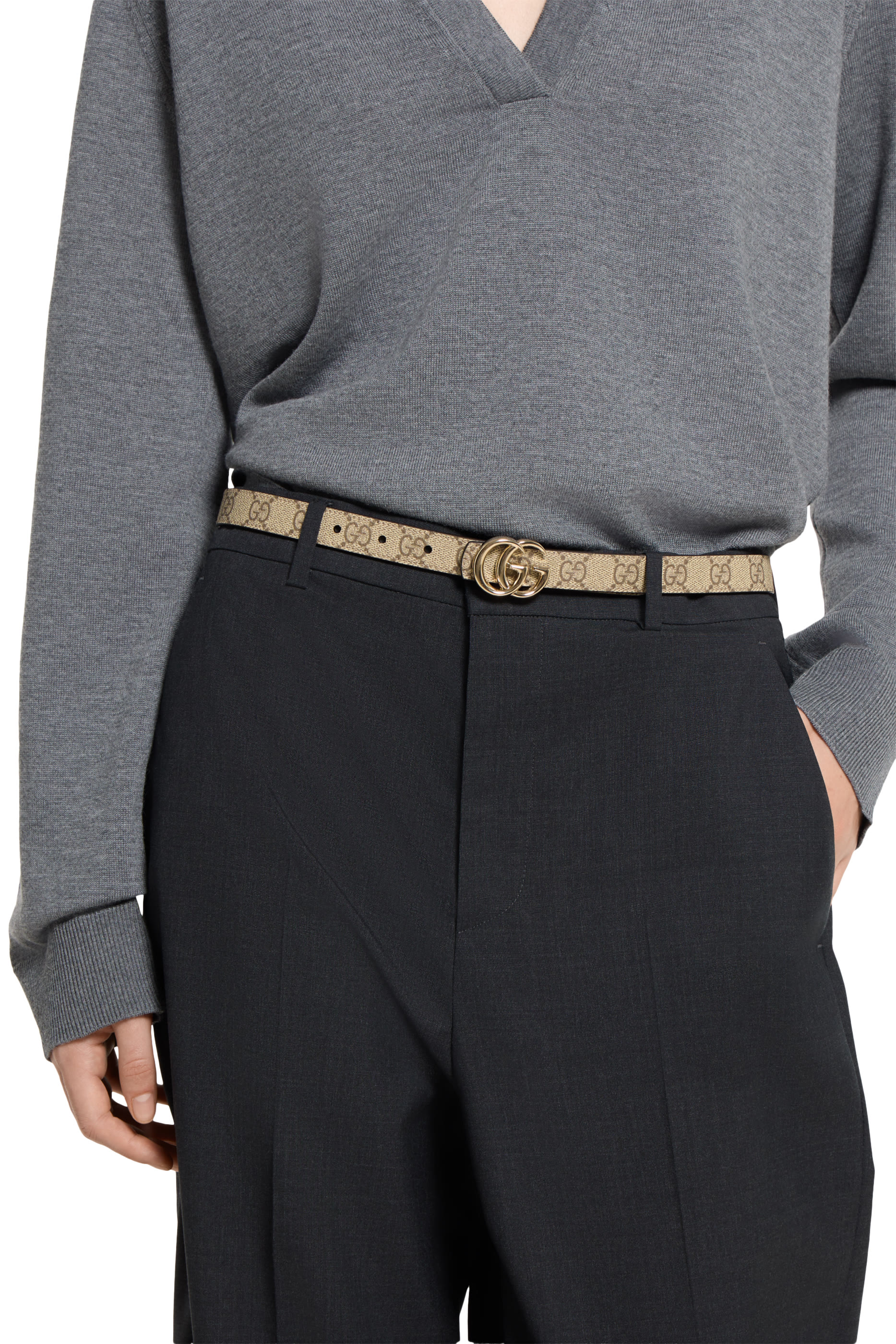 Reversible GG Marmont Thin Belt 