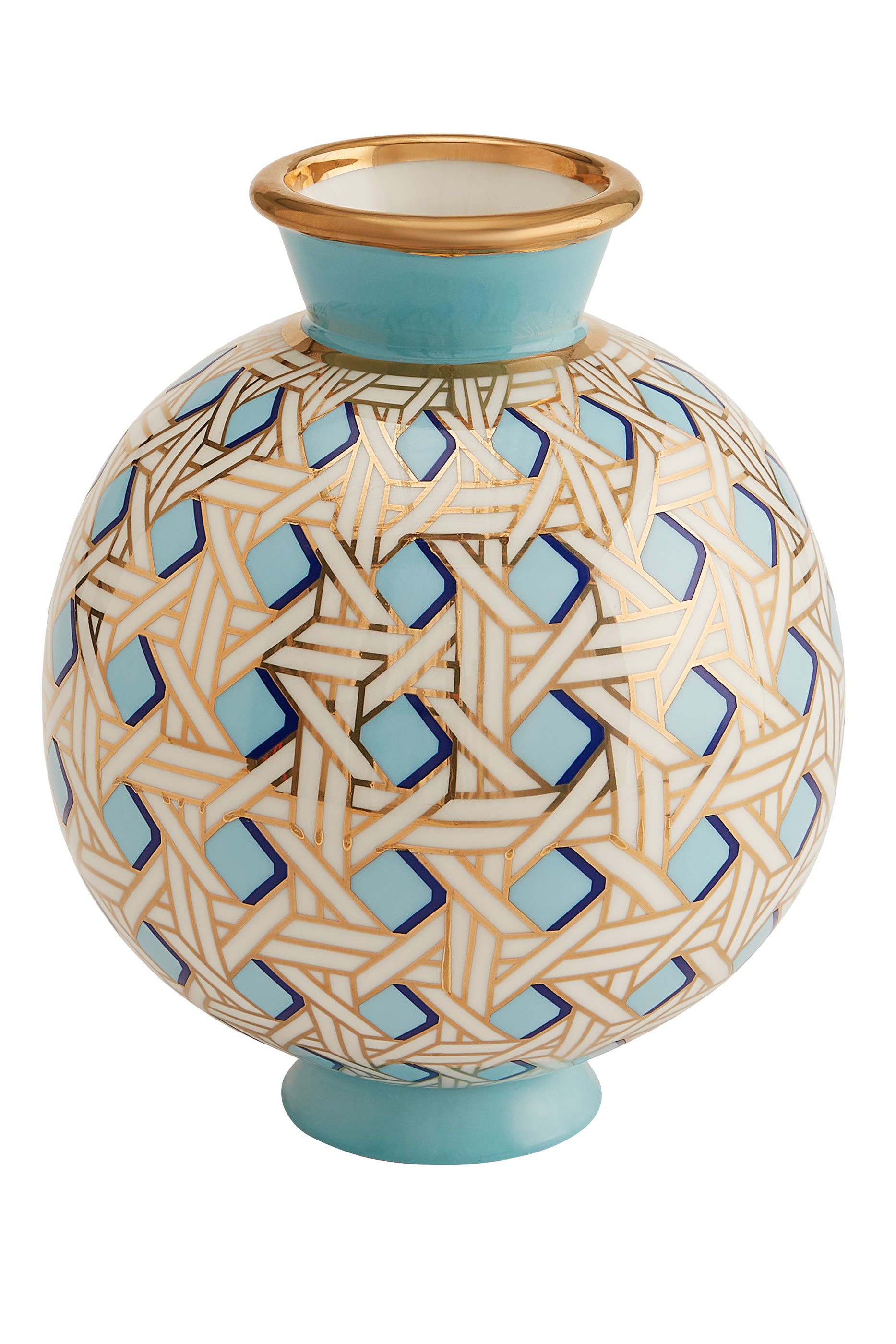 Basketweave Round Vase