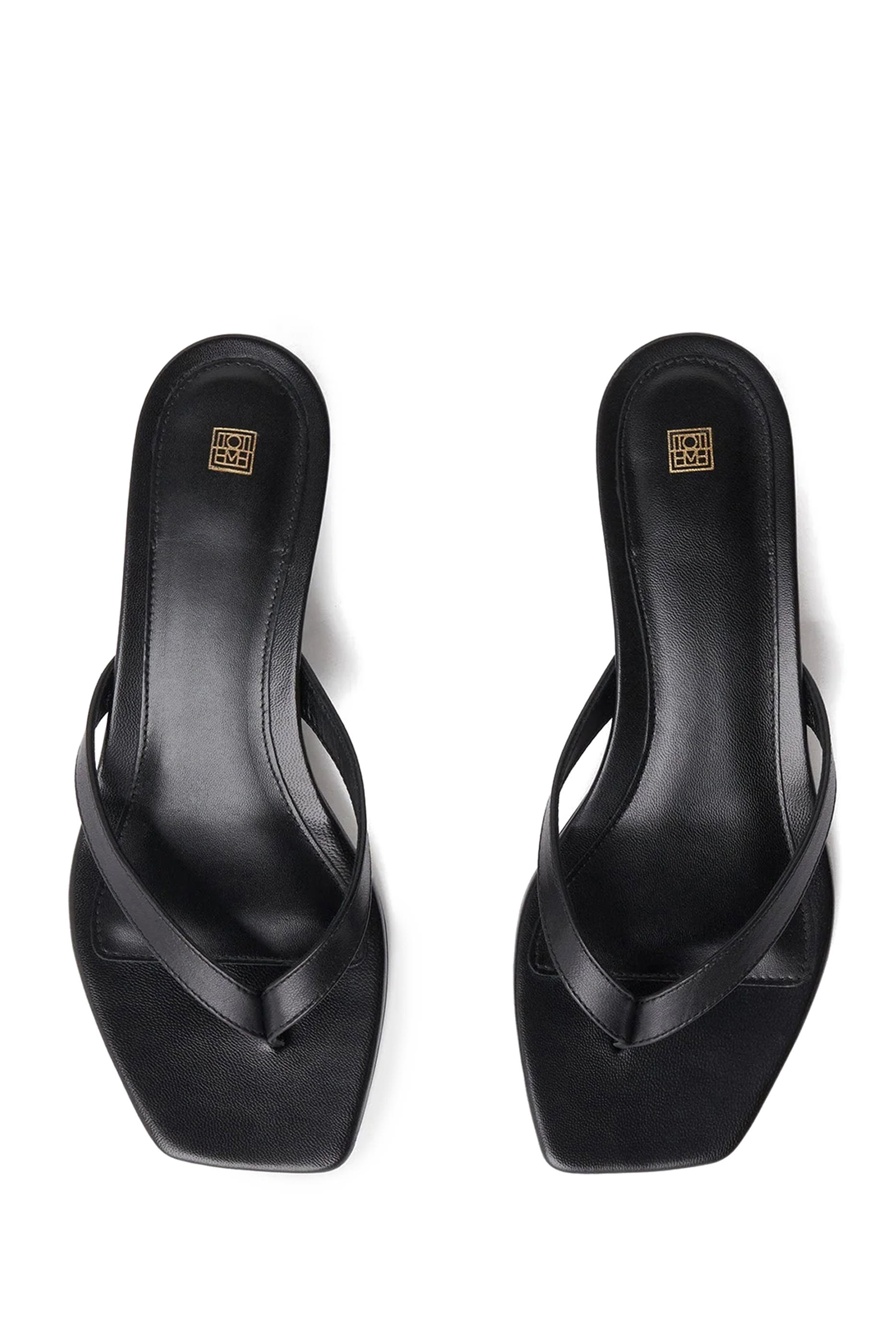 Leather Heeled Flip Flops 35