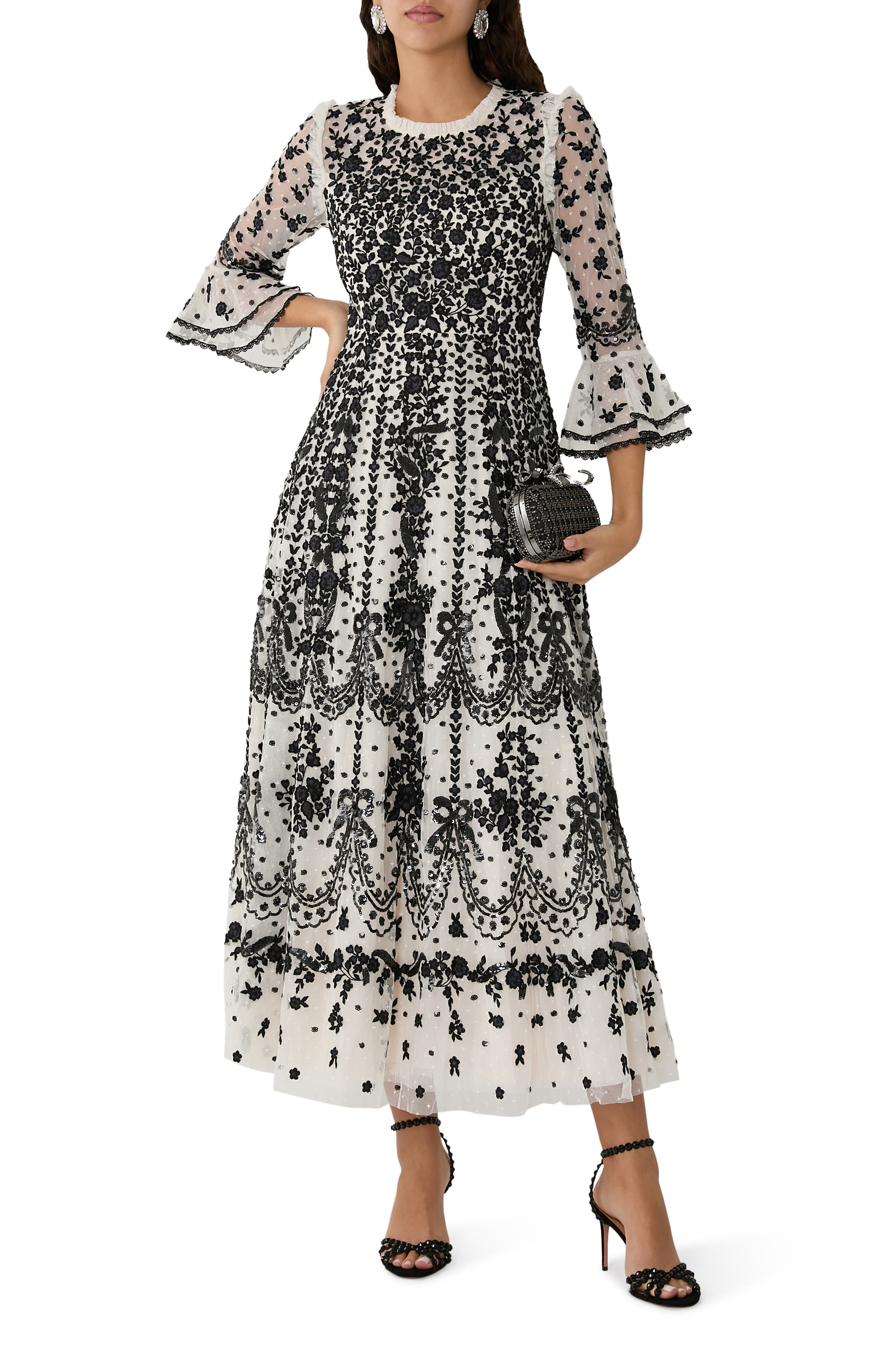 Adeline Round Neck Ankle Gown