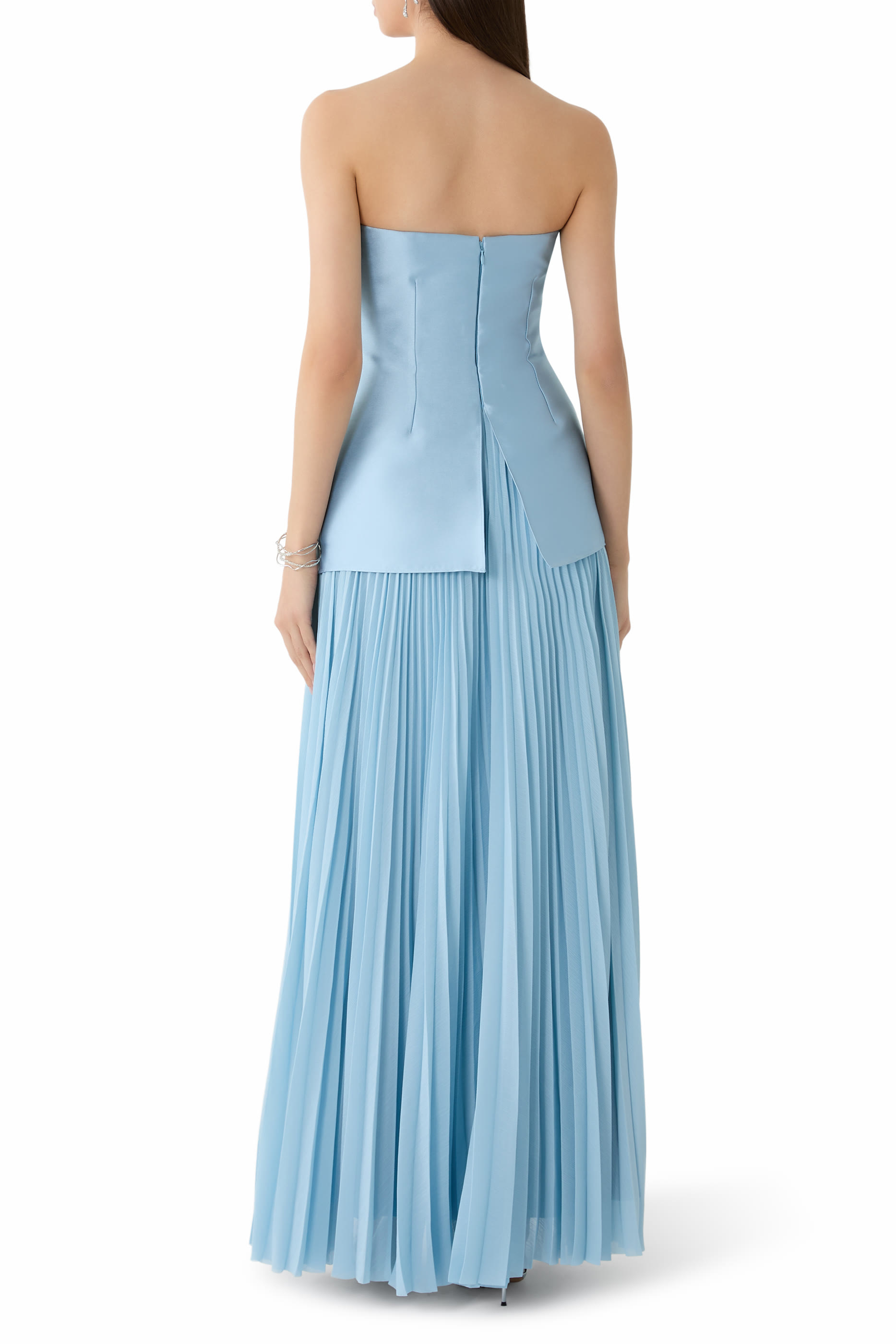 Claudette Pleated Skirt Gown