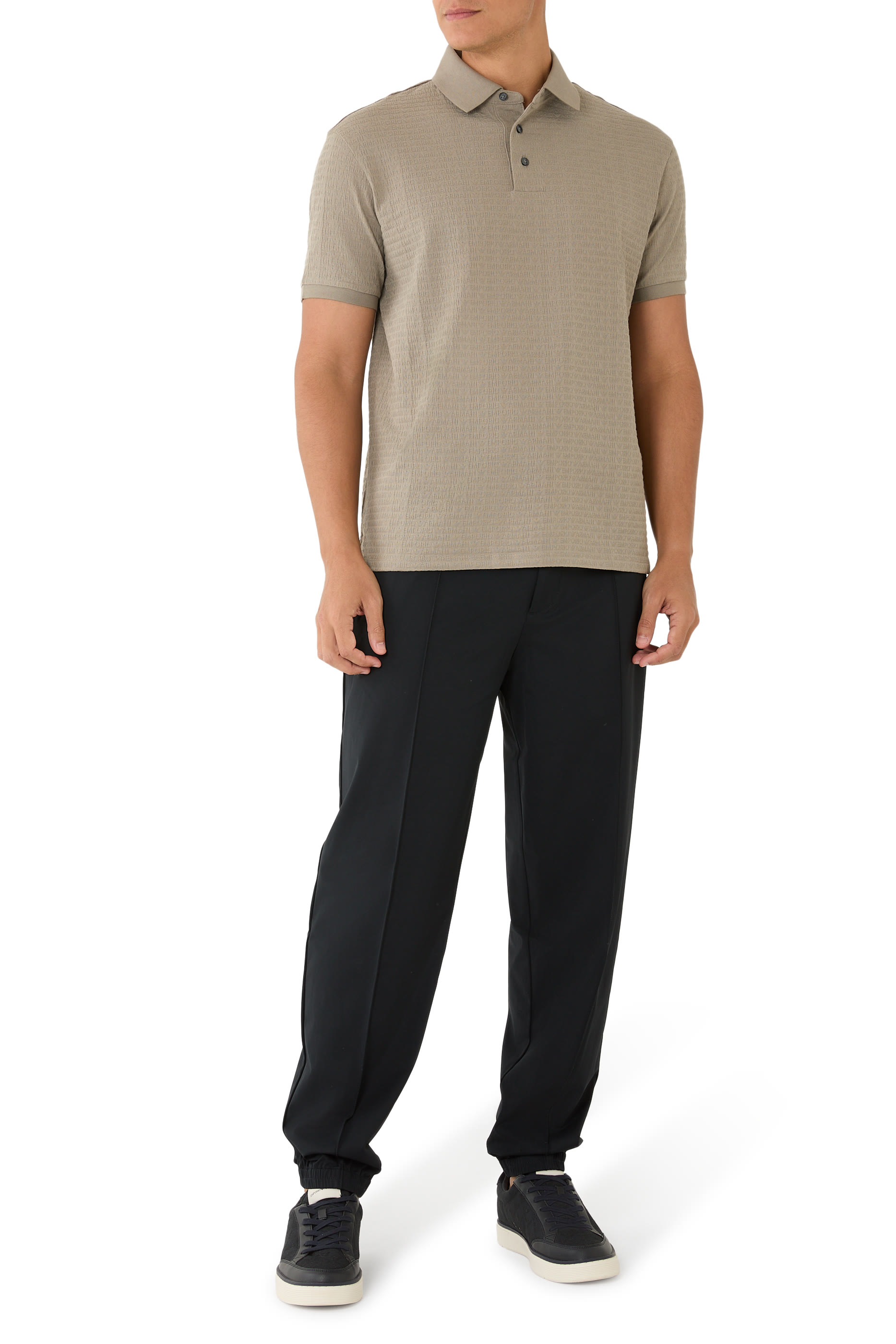 Micro EA Text Logo Polo Shirt