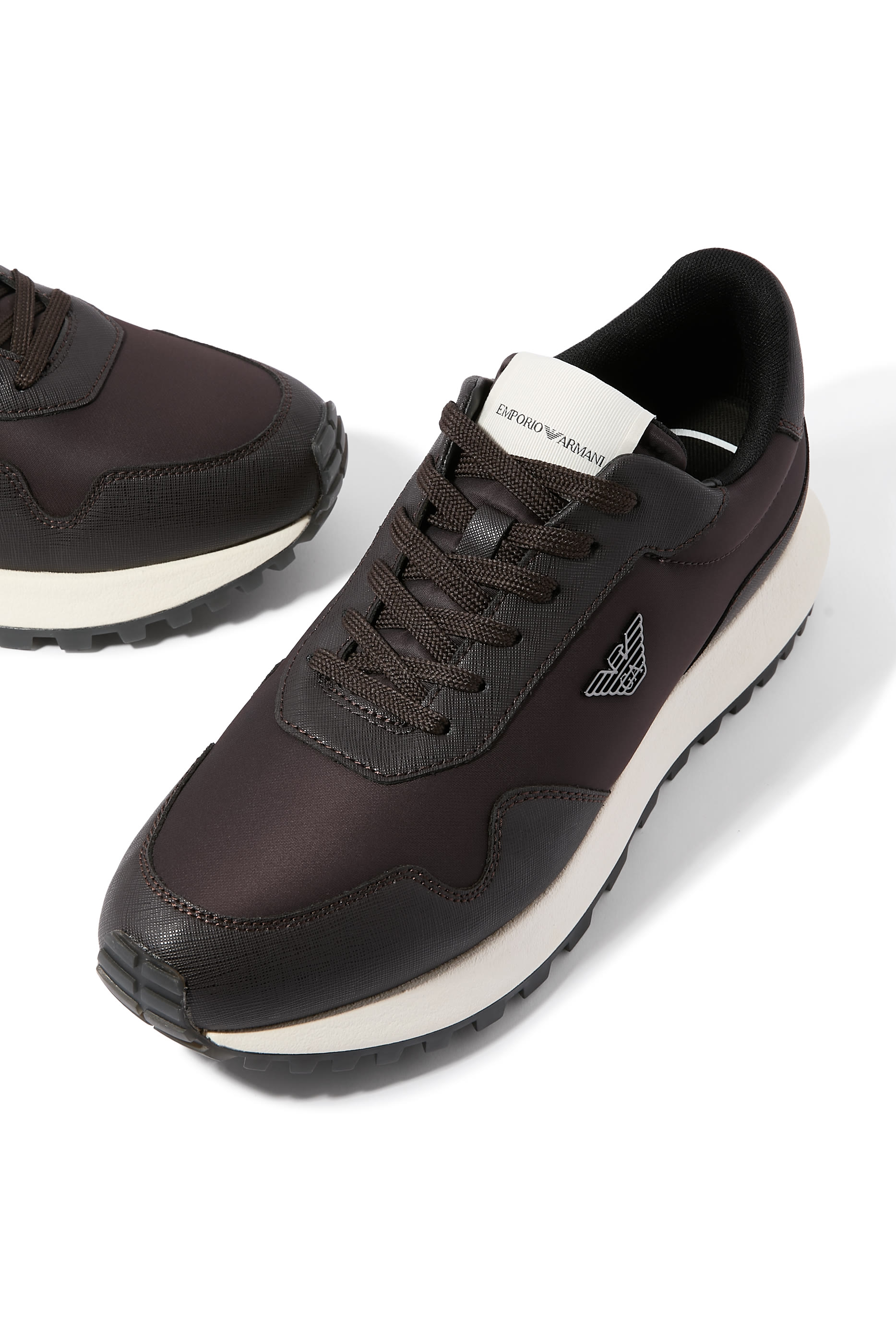 ASV Recycled Nylon Sneakers with Regenerated Saffiano Details