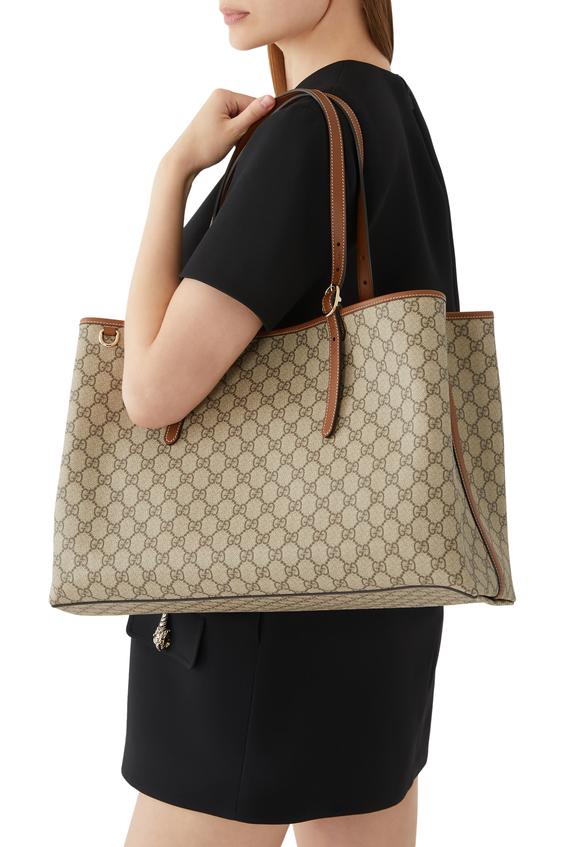 GG Emblem Large Tote Bag