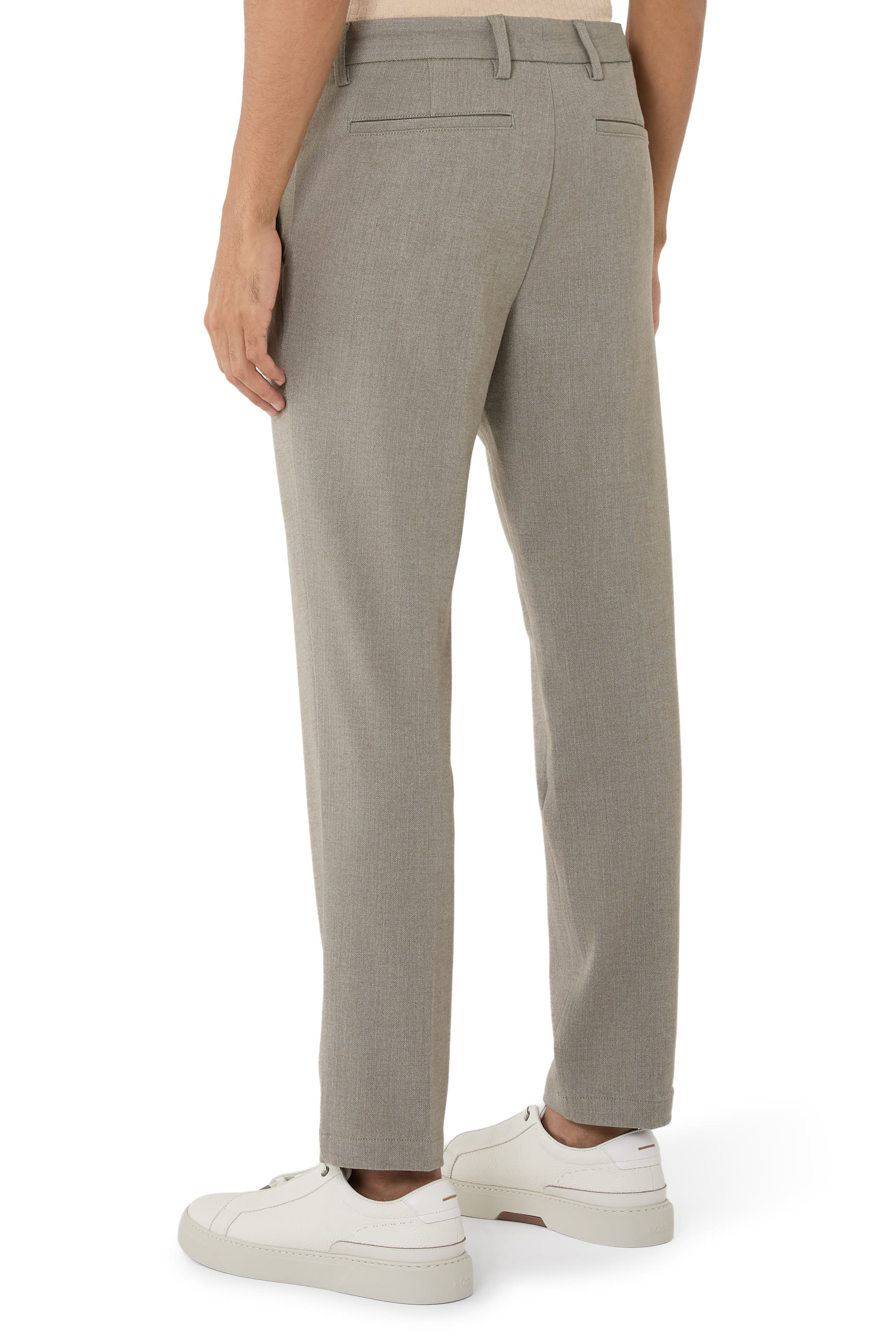 Slim-Fit Trousers in Brushed Herringbone 