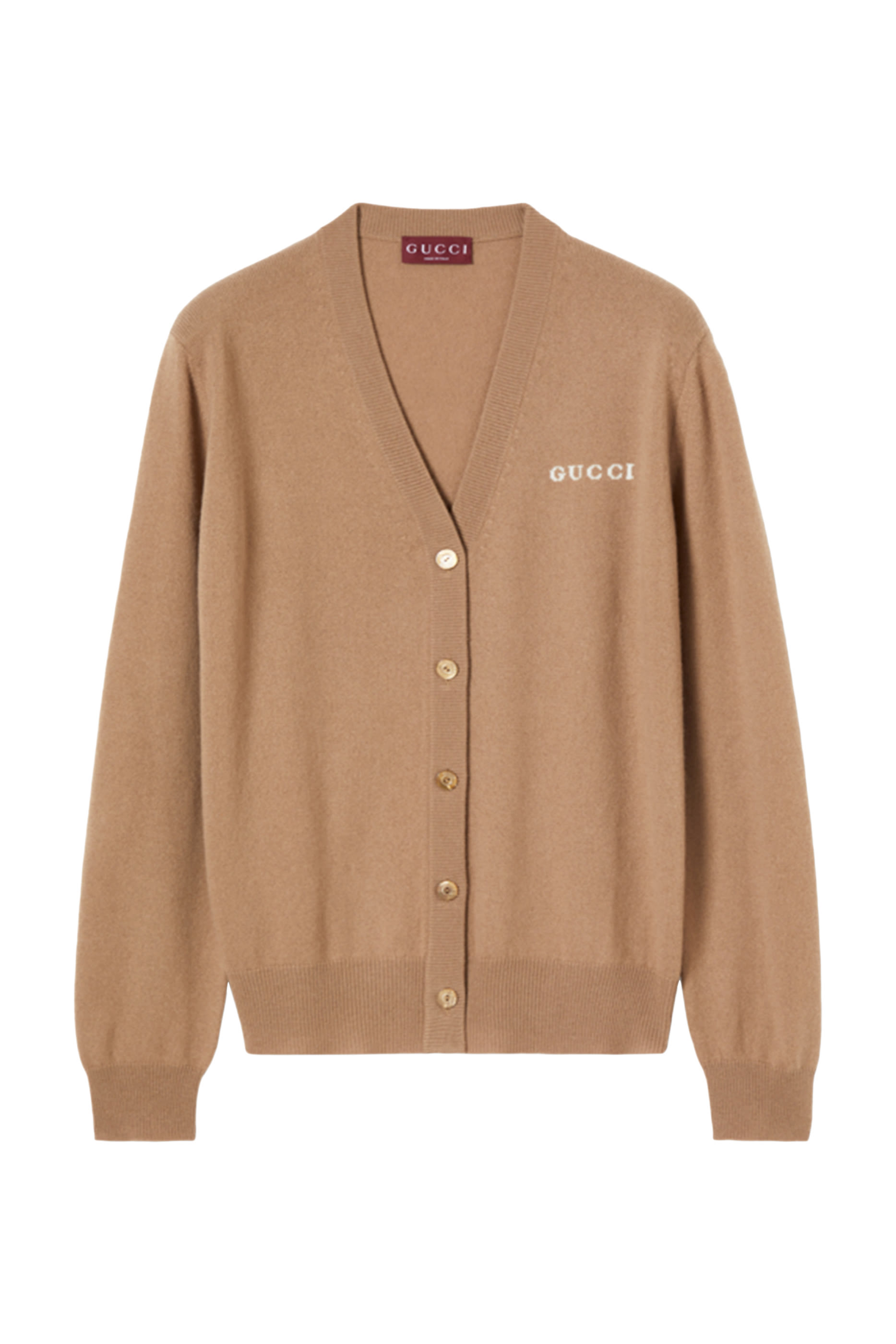  Cashmere Cardigan with Intarsia 